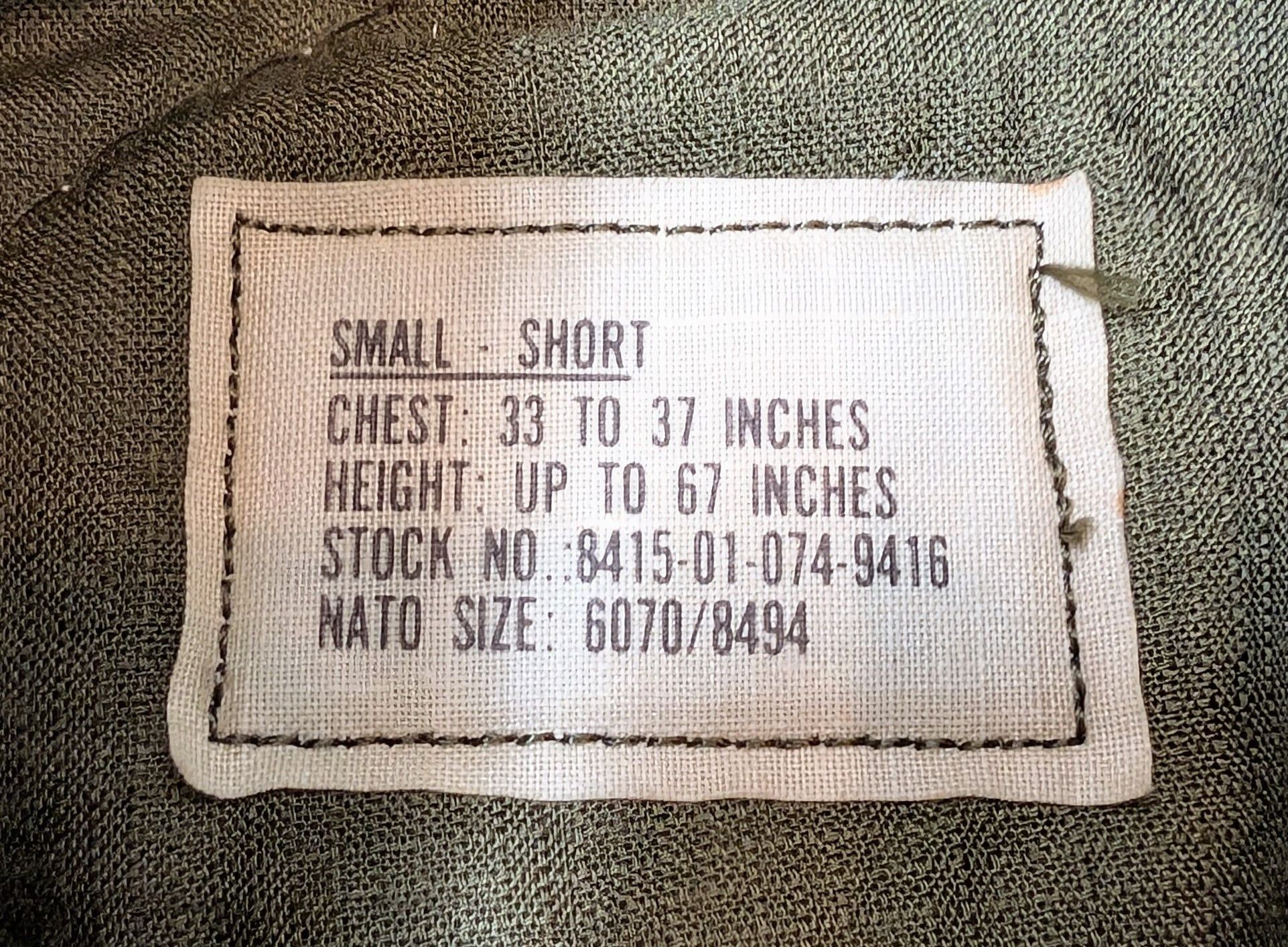 Other Army Cold Weather Temp. Resistant Tanker Jacket Small Short Size US S / EU 44-46 / 1 - 4 Thumbnail