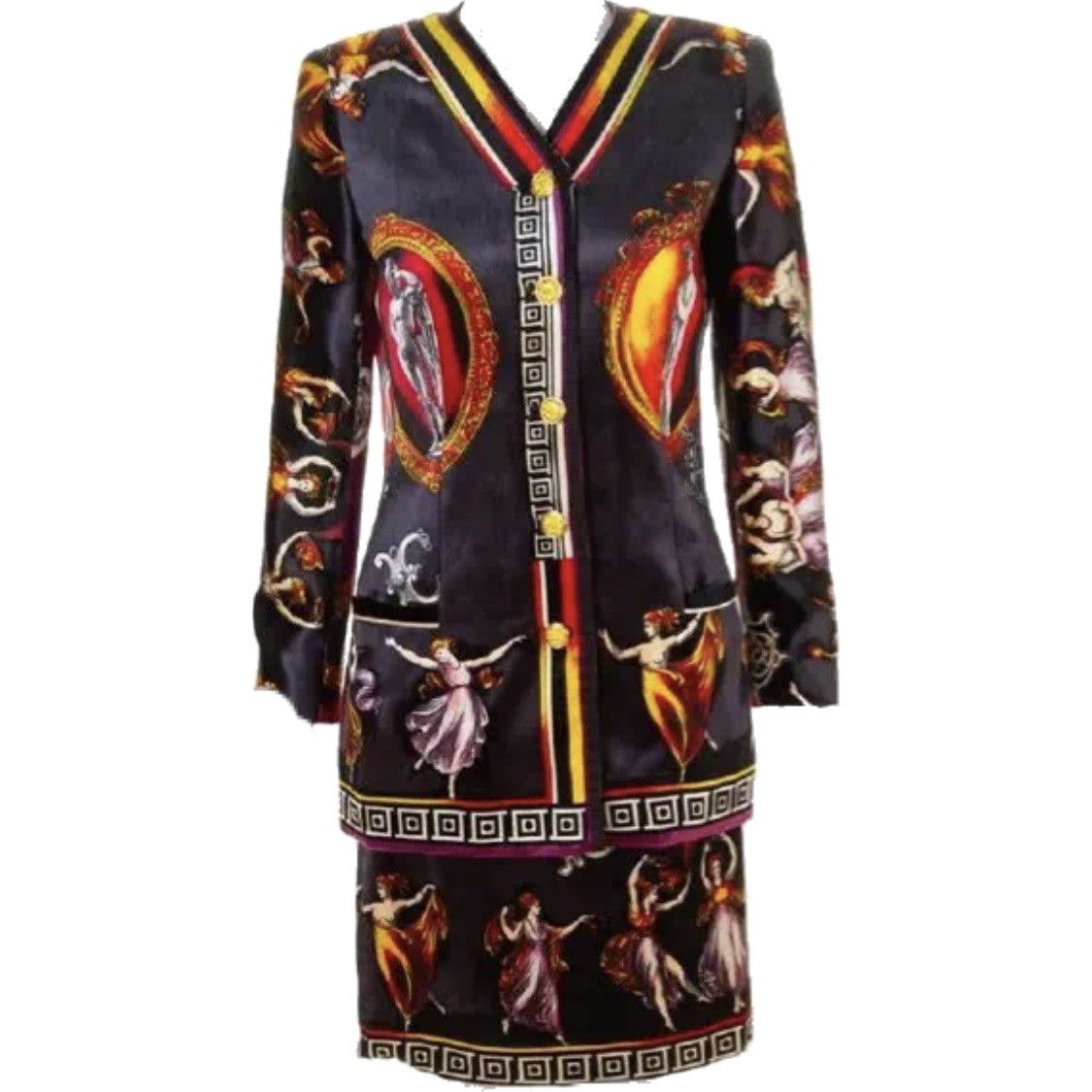 Versace Gianni Versace Canova Print Velvet Skirt Suit Size XS / US 0-2 / IT 36-38 - 1 Thumbnail
