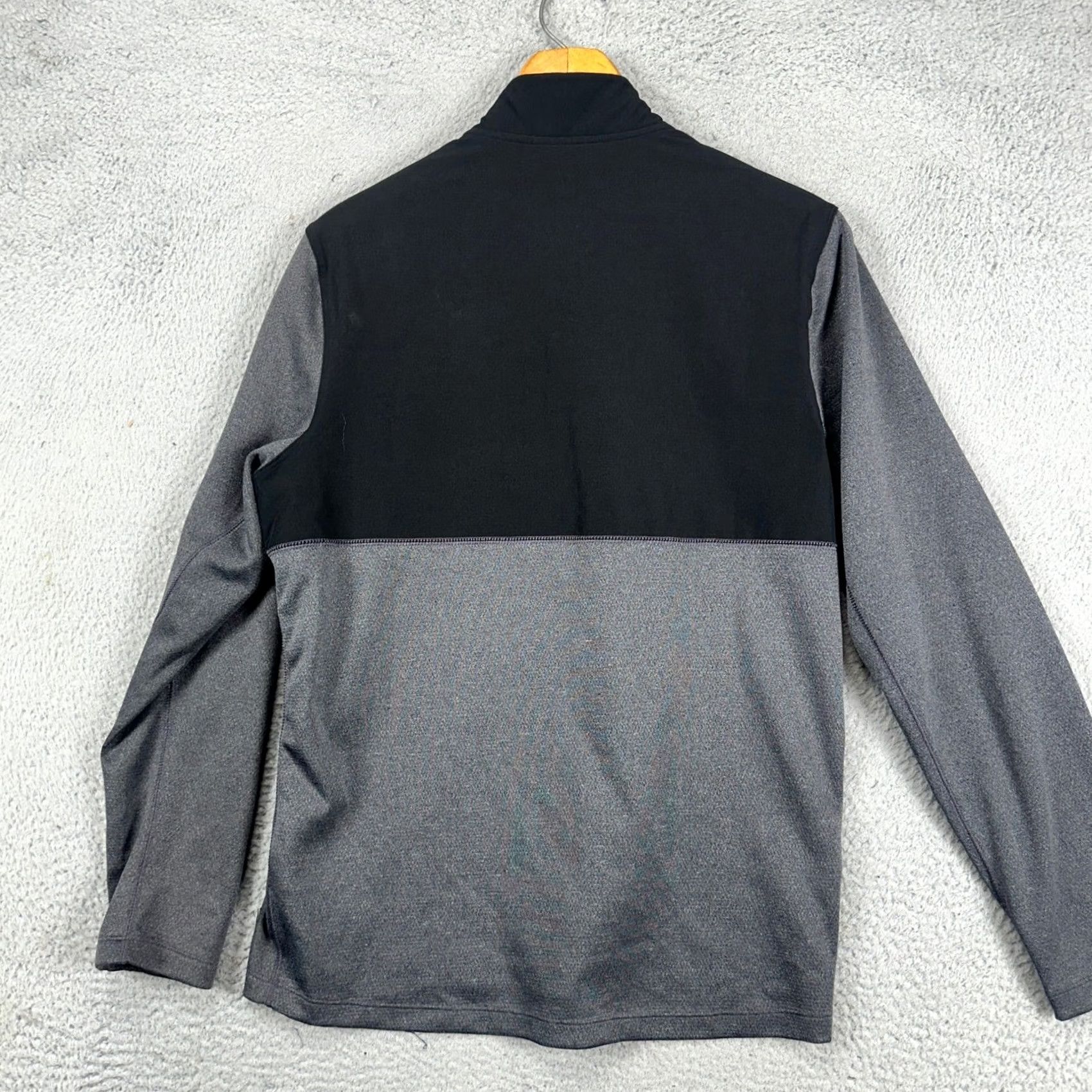 Nike Nike Dri-FIT Mens Pullover Shirt 1/4 Zip Colorblock Grey Black Long Sleeve Mock Neck Athletic Sport Casual Shirt Size US M / EU 48-50 / 2 - 3 Thumbnail