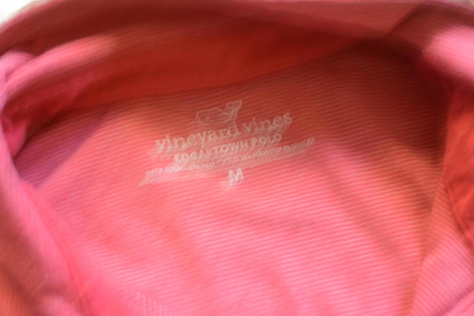 Vineyard Vines Men's Vineyard Vines Coral Pink Short Sleeve Polo Shirt Sz M Size US M / EU 48-50 / 2 - 4 Thumbnail
