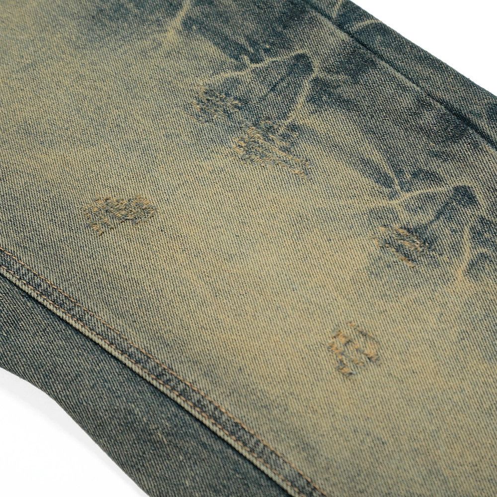 Jean Men's trendy tie-dye punk distressed flared jeans Size US 32 / EU 48 - 6 Thumbnail