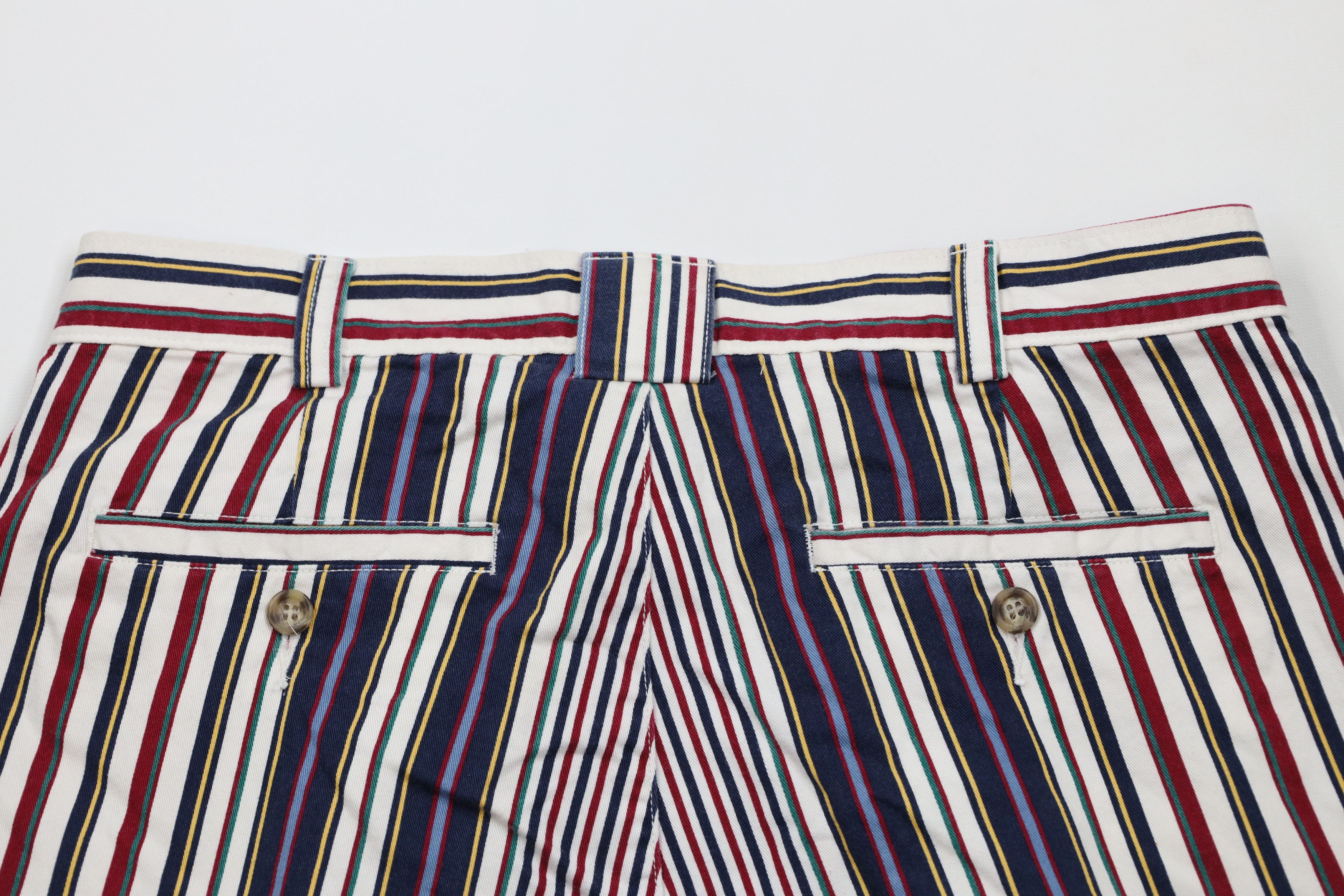Vintage Vintage 90s Streetwear Striped Above Knee Chino Shorts Size US 32 / EU 48 - 11 Thumbnail