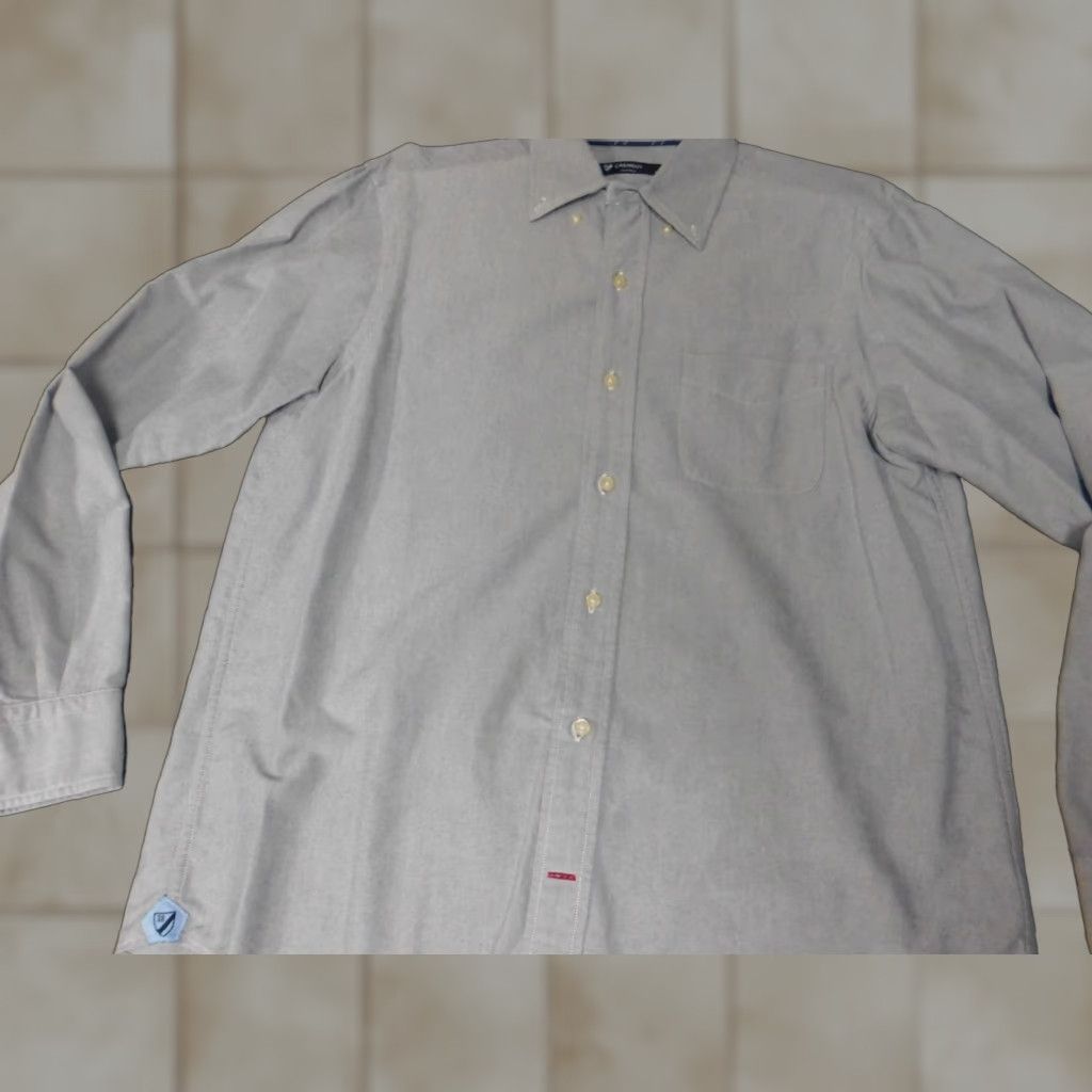 Cremieux Cremieux Mens Shirt M Gray Button-Up Collared Long Sleeve Knit Cotton Classic Signature Collection Regular Size US M / EU 48-50 / 2 - 1 Thumbnail