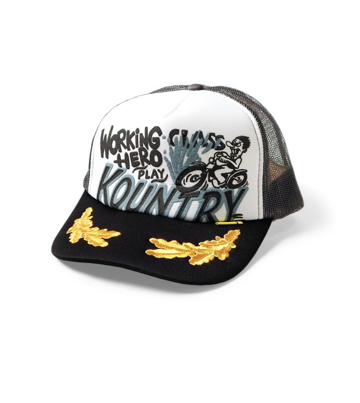 image of Kapital Trucker Hat Working Class Hero in Grey, Men's