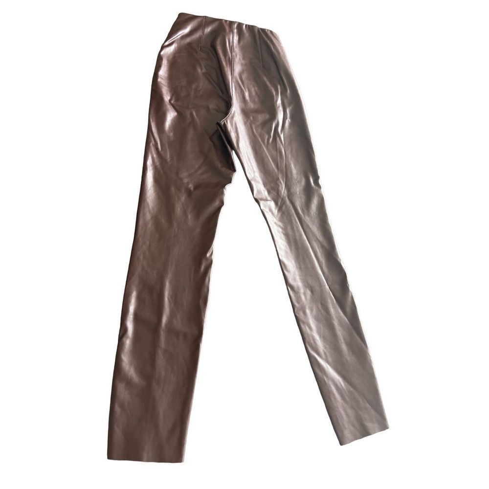 H&M H&M brown faux leather high rise Leggings pants size S Size 26" / US 2 / IT 38 - 3 Thumbnail