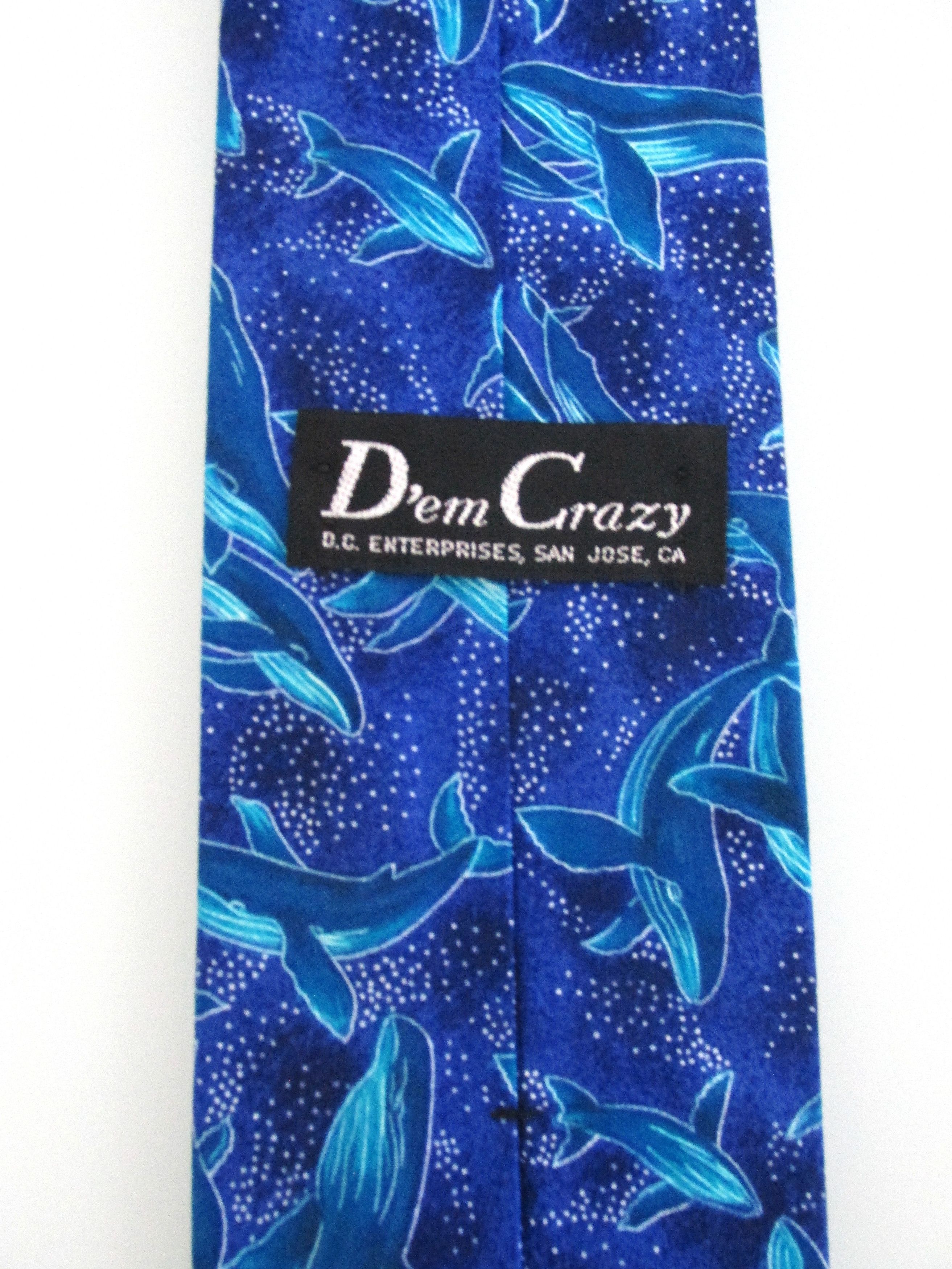 Other D'em Crazy (NWOT) Whale Men's Cotton Tie Size ONE SIZE - 5 Thumbnail