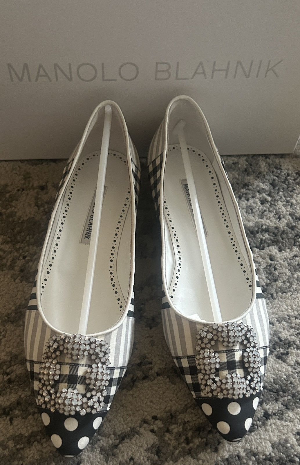 Manolo Blahnik Manolo Blahnik Hangisi Flat Patches Jewel Buckle Ballet Size US 9 / IT 39 - 2 Thumbnail