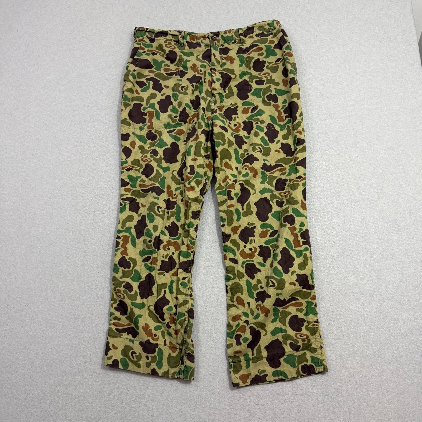 Vintage Vintage Duck Camo Lightweight Hunting Pants Large (34x25) Size US 34 / EU 50 - 1 Thumbnail