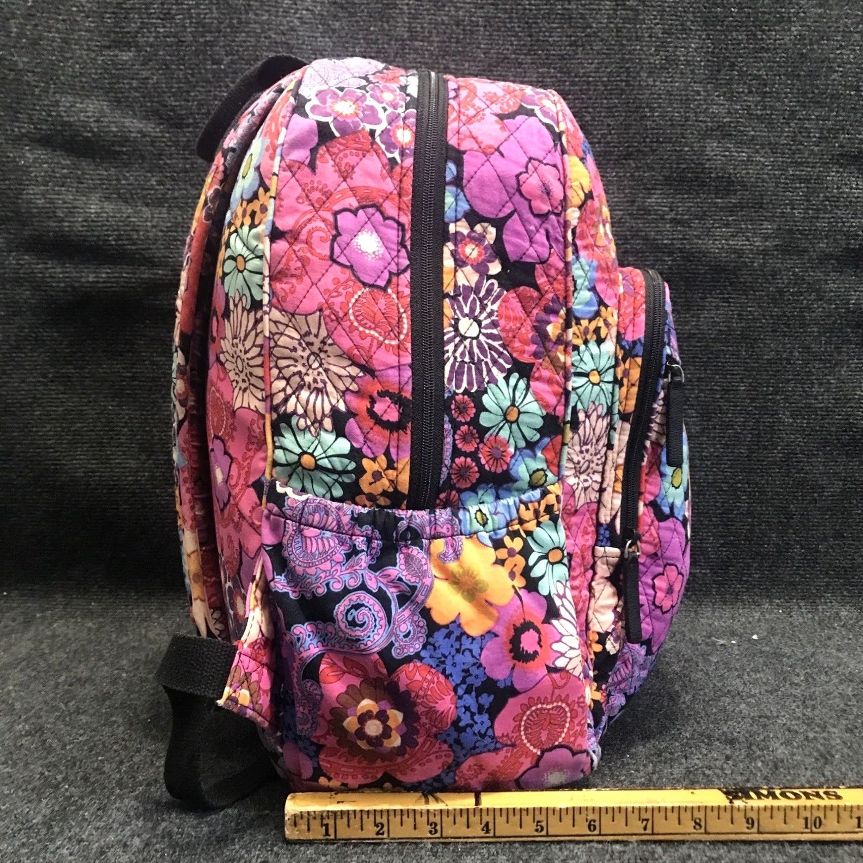 Vera Bradley Vera Bradley Campus Backpack Fiesta Floral Quilted Travel Bag 14314-G15 VBD17 Size ONE SIZE - 3 Thumbnail