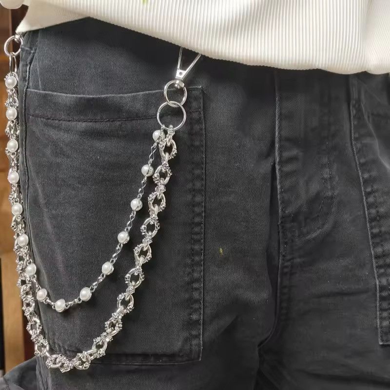 Japanese Brand × Vintage Fashionable Pearl Skull Pants Chain Size ONE SIZE - 1 Thumbnail