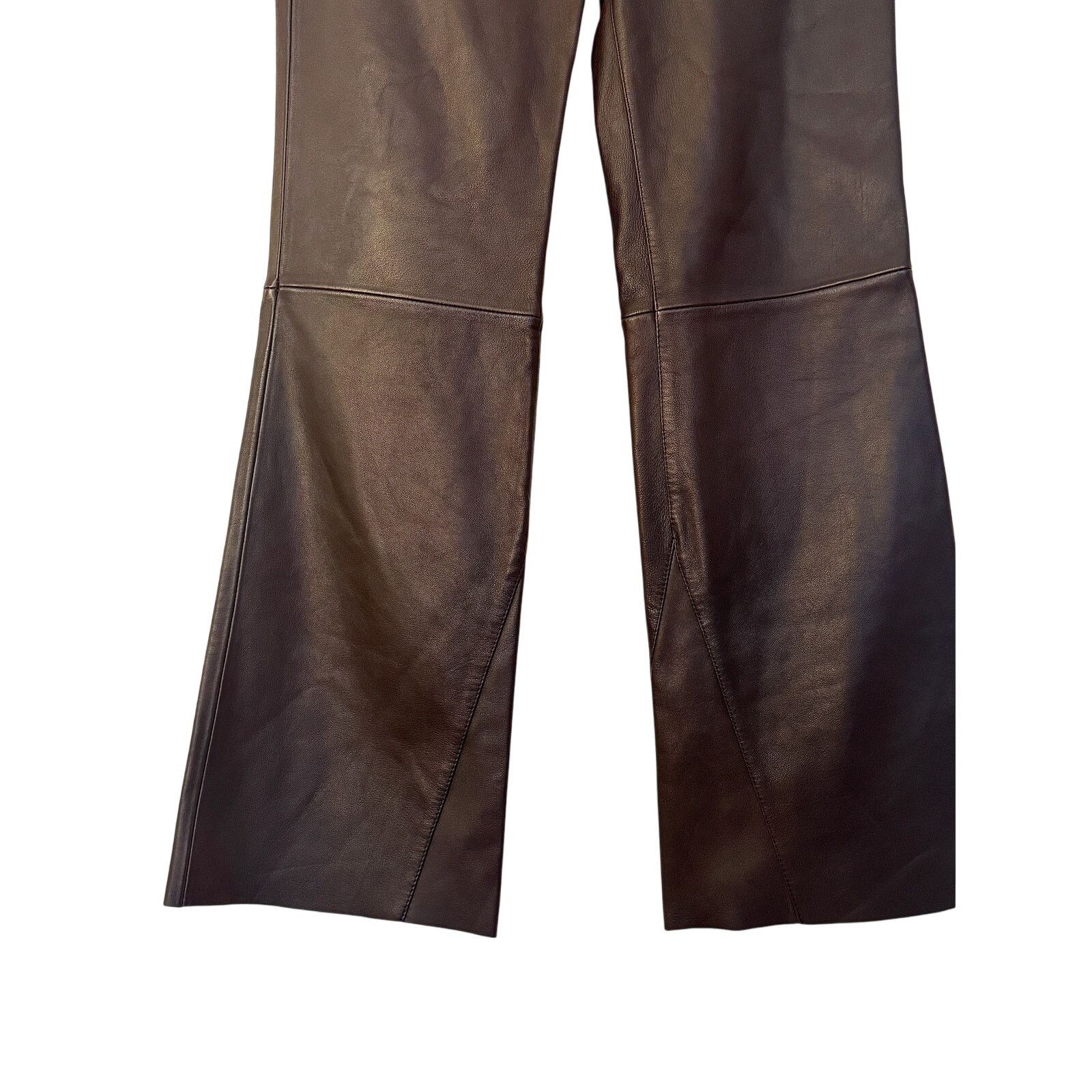 Maje Maje NWT Brown Sheepskin Leather trousers Size 30" / US 8 / IT 44 - 6 Thumbnail