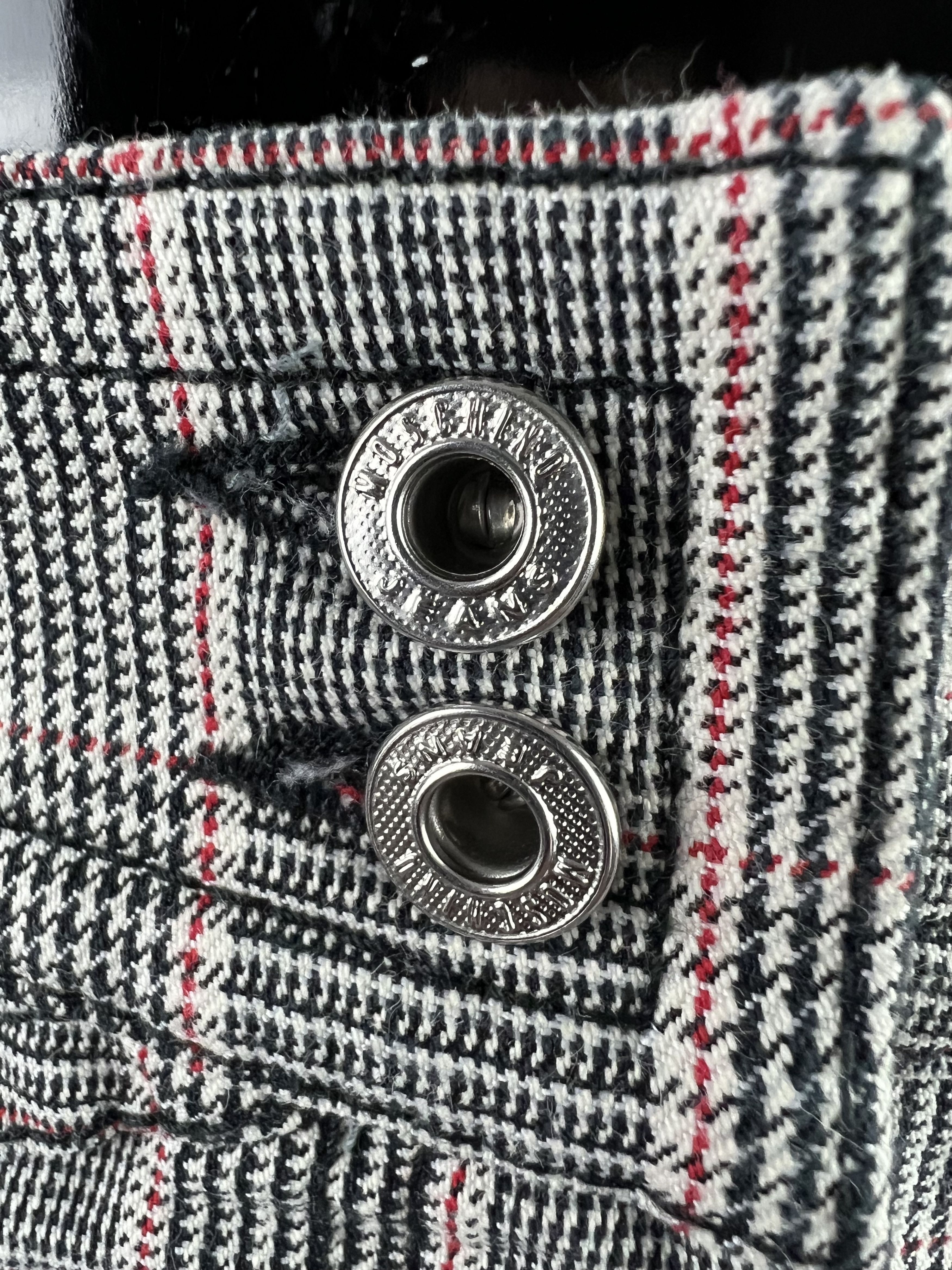 Moschino × Vintage Rare VTG Moschino Jeans Donna Check Mini Skirt US8 IT42 Size 28" / US 6 / IT 42 - 7 Thumbnail