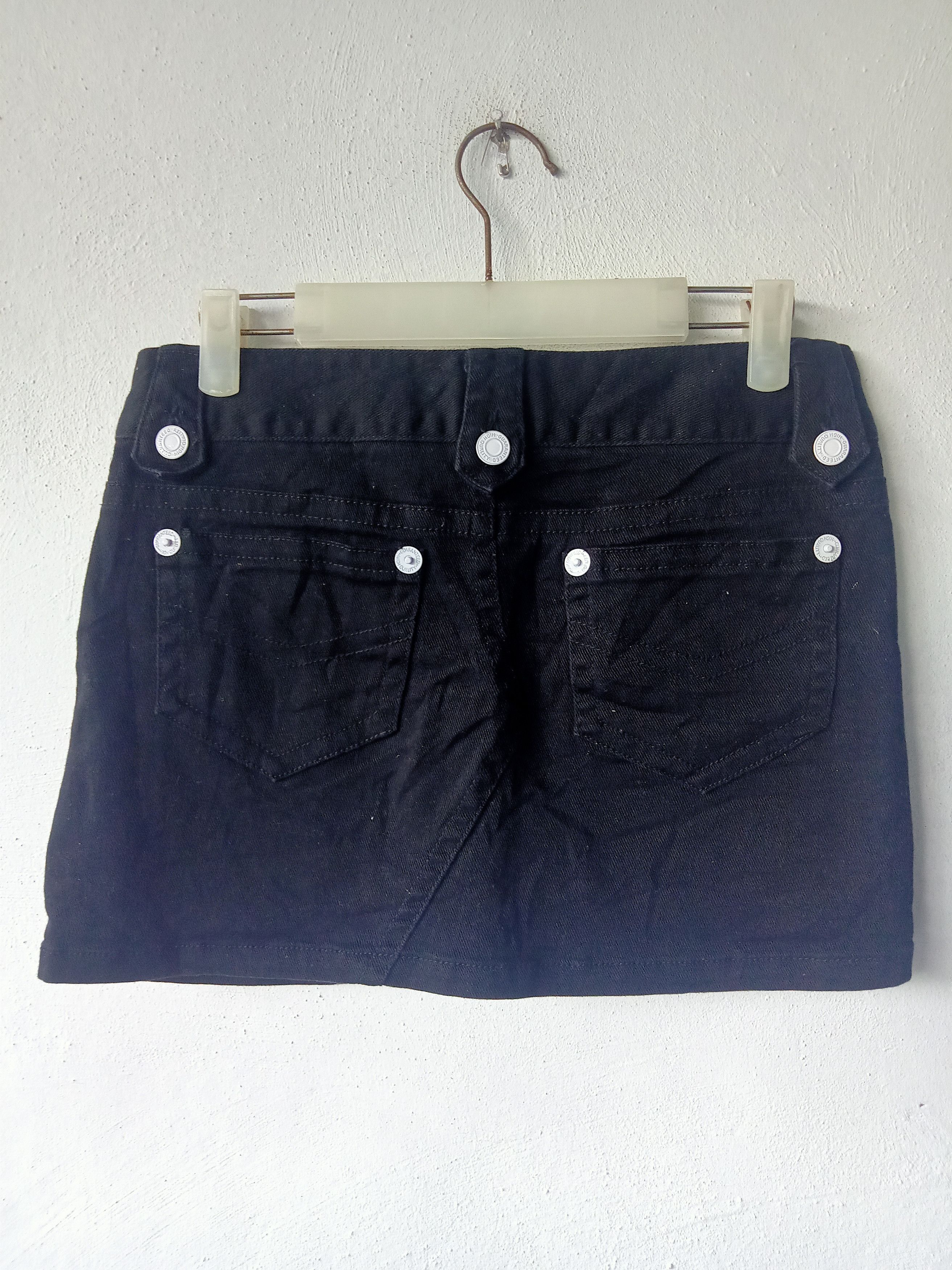 Japanese Brand Japanese Super Black Sidezipper Mini Skirt size 28 Size 28" / US 6 / IT 42 - 4 Thumbnail
