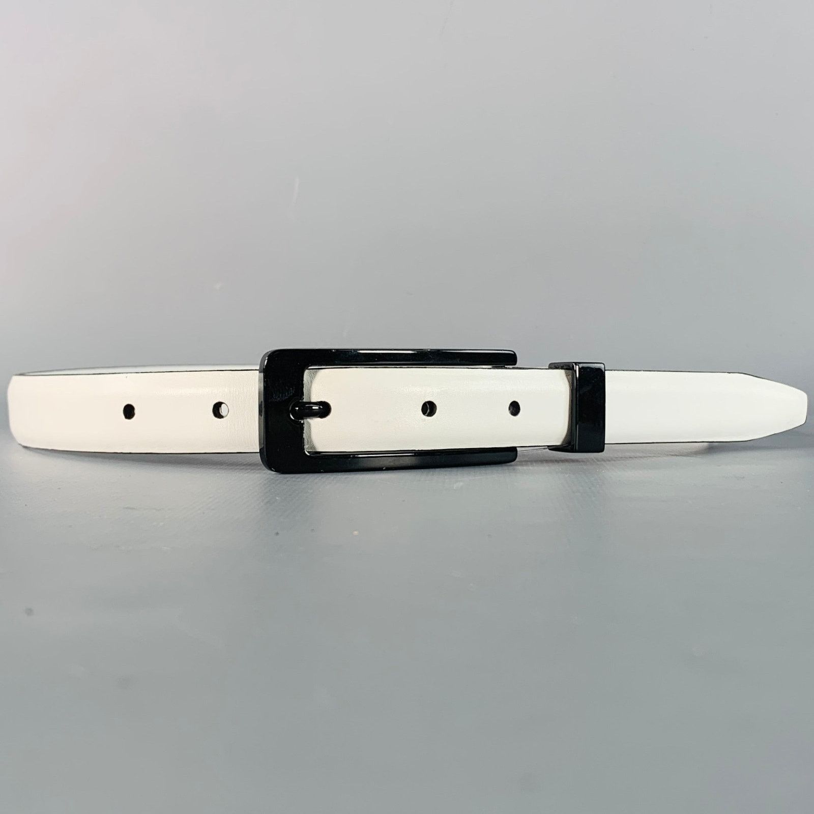 Other WCM NEW YORK Size M White Leather Belt Size ONE SIZE - 1 Thumbnail