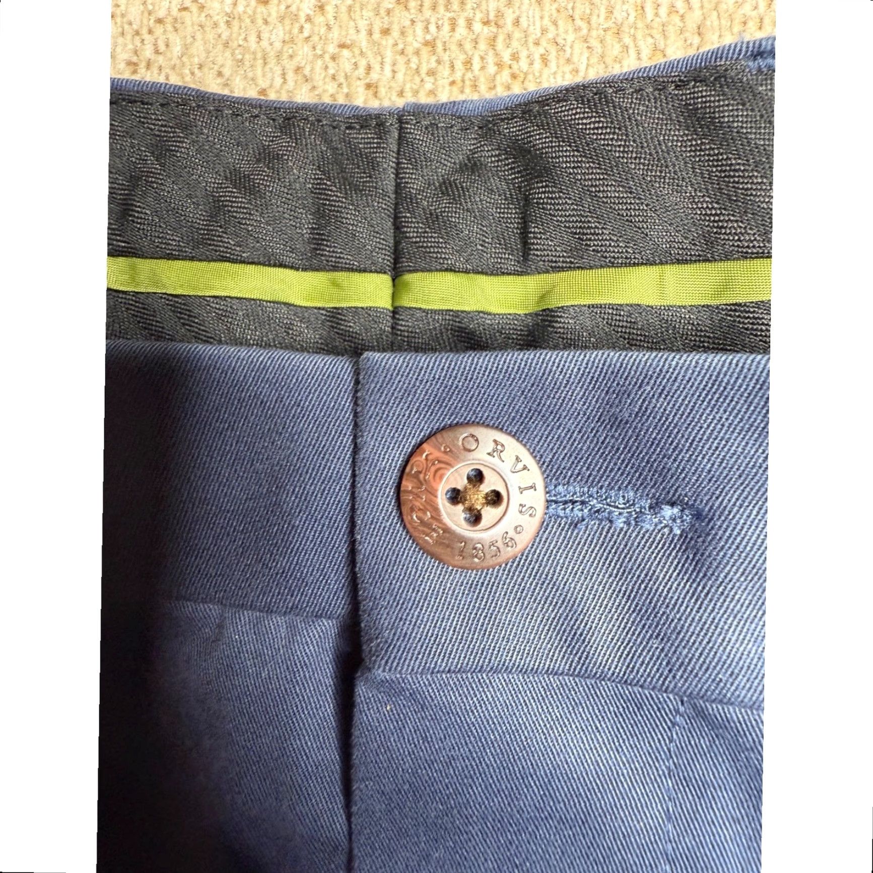 Orvis VINTAGE Orvis Mens Blue Pleated Dress Pants Size 42 Cotton Blend Office Dress Pants Size US 42 / EU 58 - 3 Thumbnail