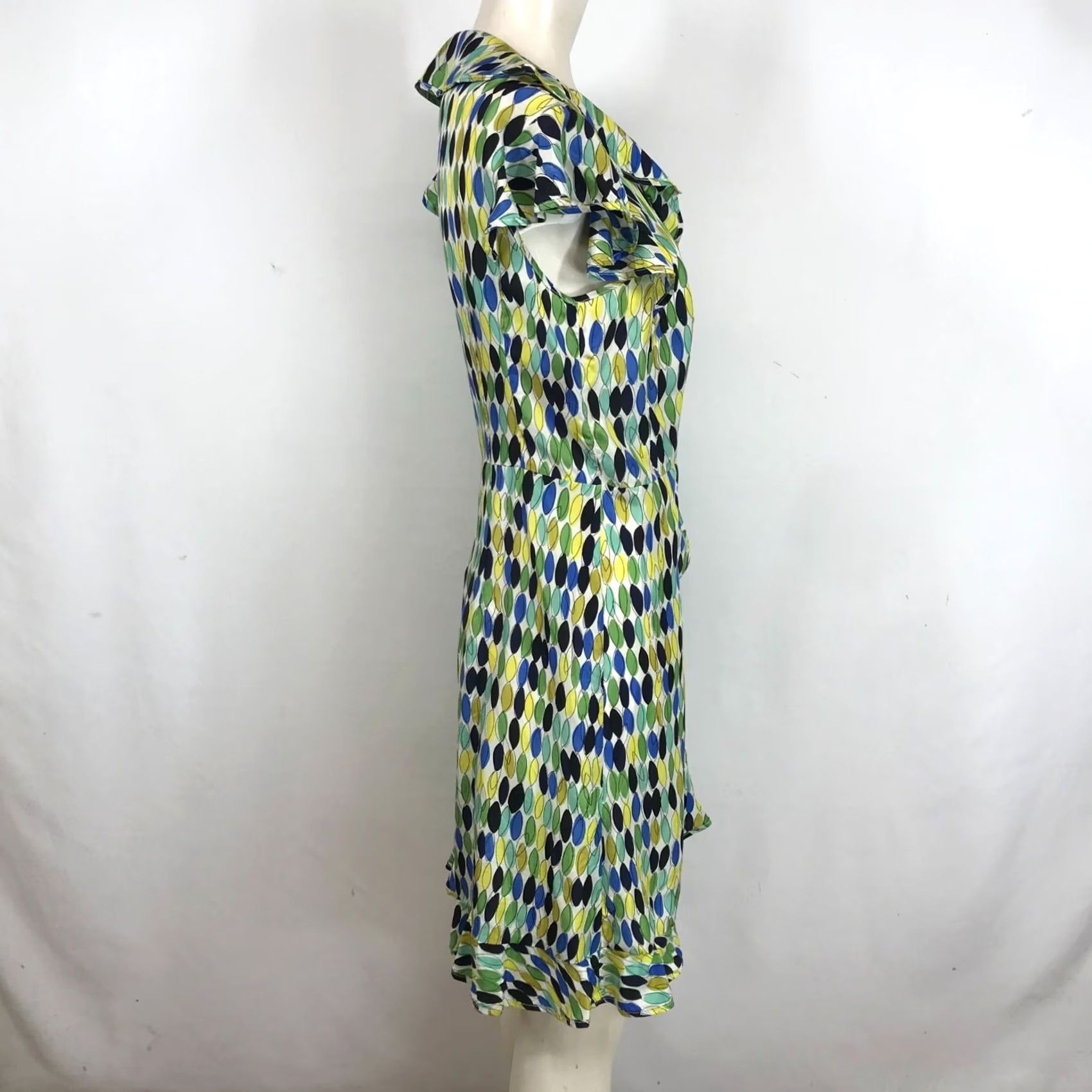 Nanette Lepore NANETTE LEPORE Dress Women 8 Multicolor Sleeveless Cap Sleeves Wrap Silk DRESS Size M / US 6-8 / IT 42-44 - 4 Thumbnail