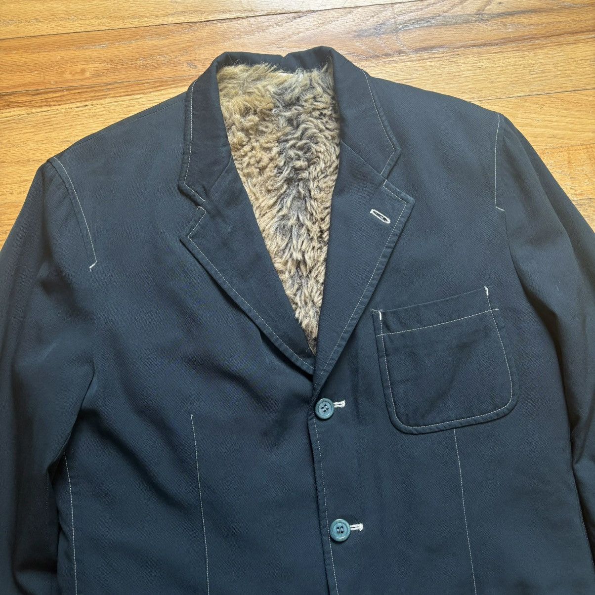 Comme des Garcons Homme FW2000 Faux-Fur Lined Tailored Jacket Size US M / EU 48-50 / 2 - 2 Thumbnail