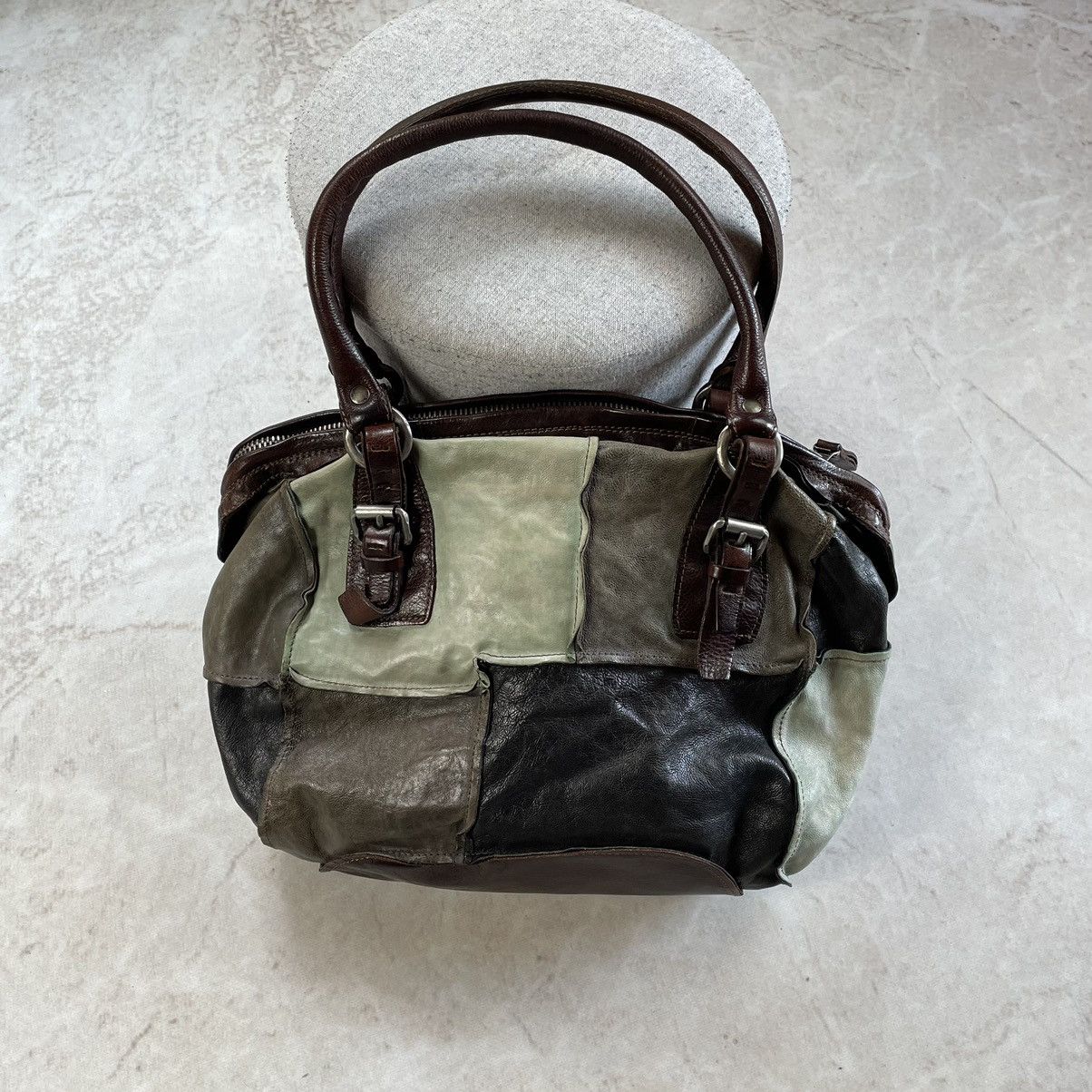 Japanese Brand × Other A.S.98 Airstep Patchwork Multicolor Leather Bag Size ONE SIZE - 3 Thumbnail