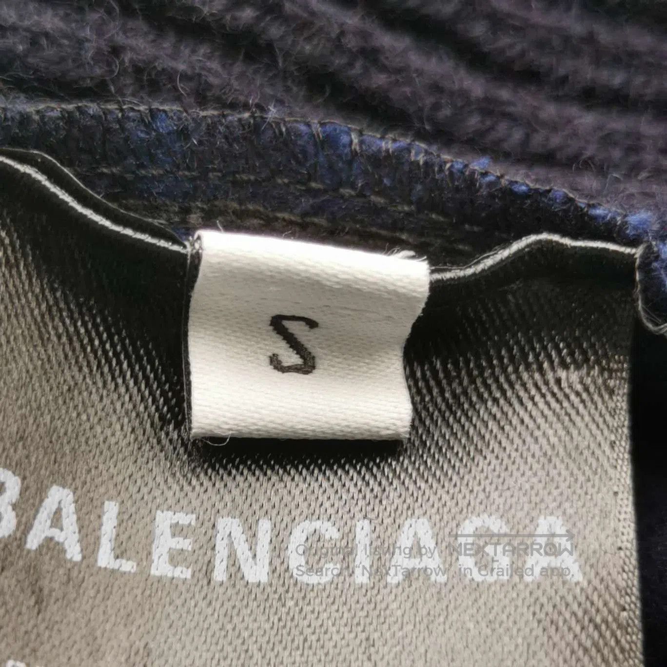 Balenciaga Balenciaga S Wool-Cotton V-Neck Long-Sleeve Top. Size US S / EU 44-46 / 1 - 2 Thumbnail
