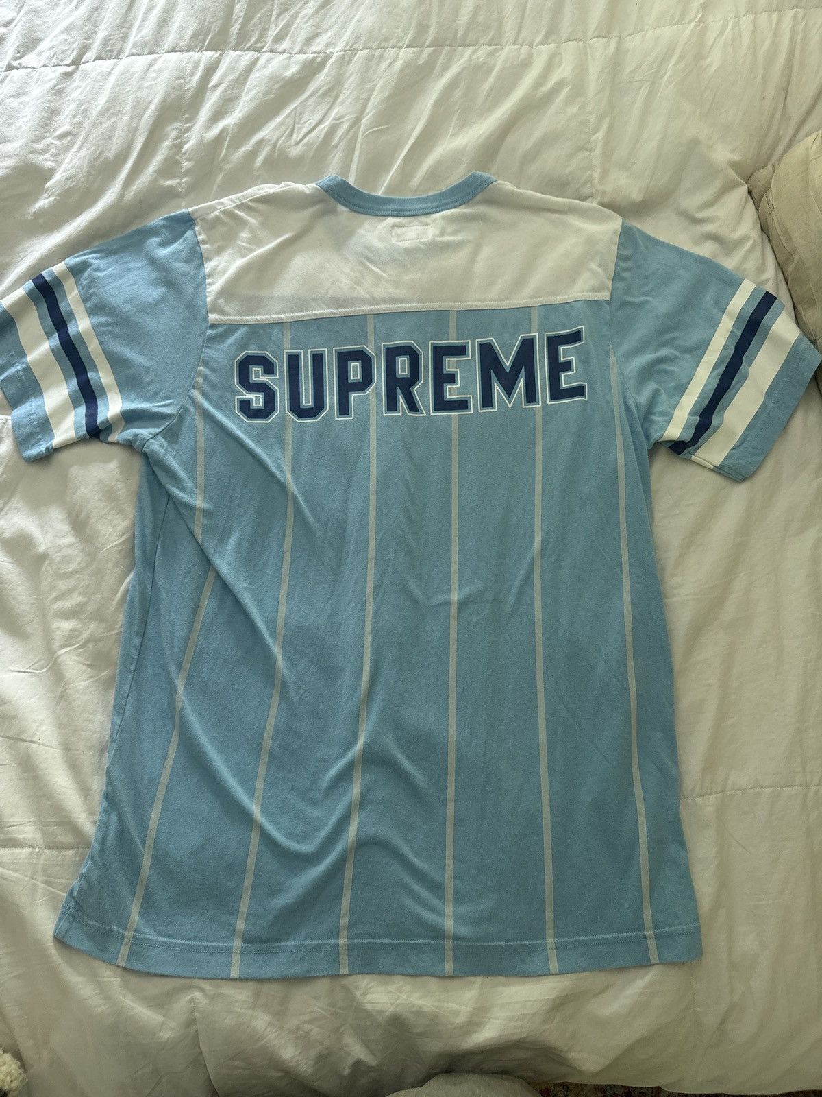 Supreme Light blue supreme, striped T-shirt Size US M / EU 48-50 / 2 - 1 Thumbnail