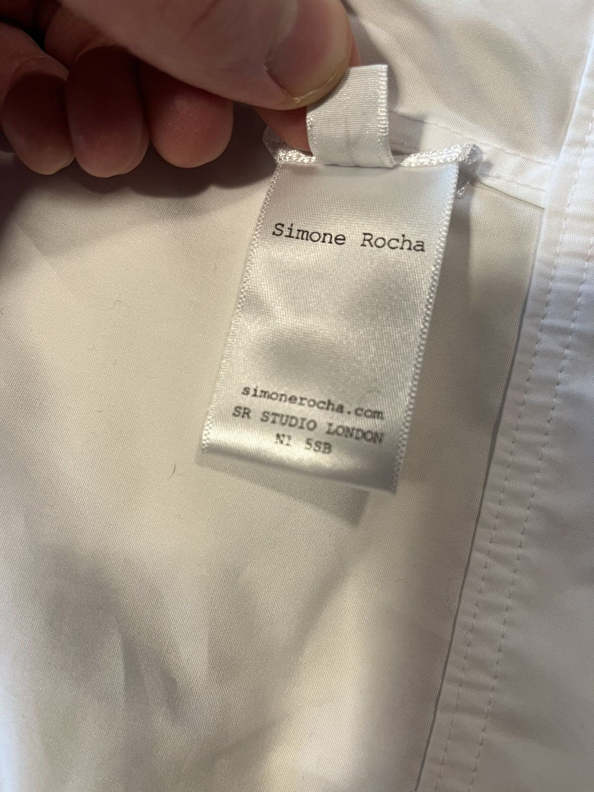 Simone Rocha Simone Rocha white short-sleeves pearls details shirt. Size US S / EU 44-46 / 1 - 6 Thumbnail
