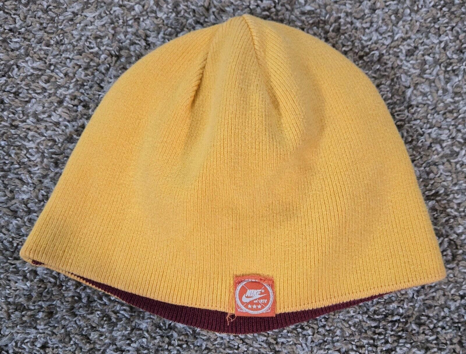 Nike Maroon And Yellow Nike Football Beanie Size ONE SIZE - 2 Thumbnail