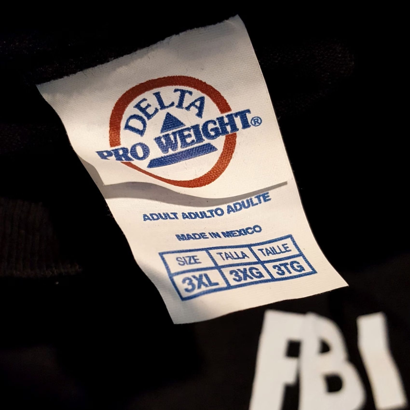 Delta FBI Retro Funny Men's 3XL Black Short Sleeve Police Costume T Shirt Size US XXL / EU 58 / 5 - 6 Thumbnail