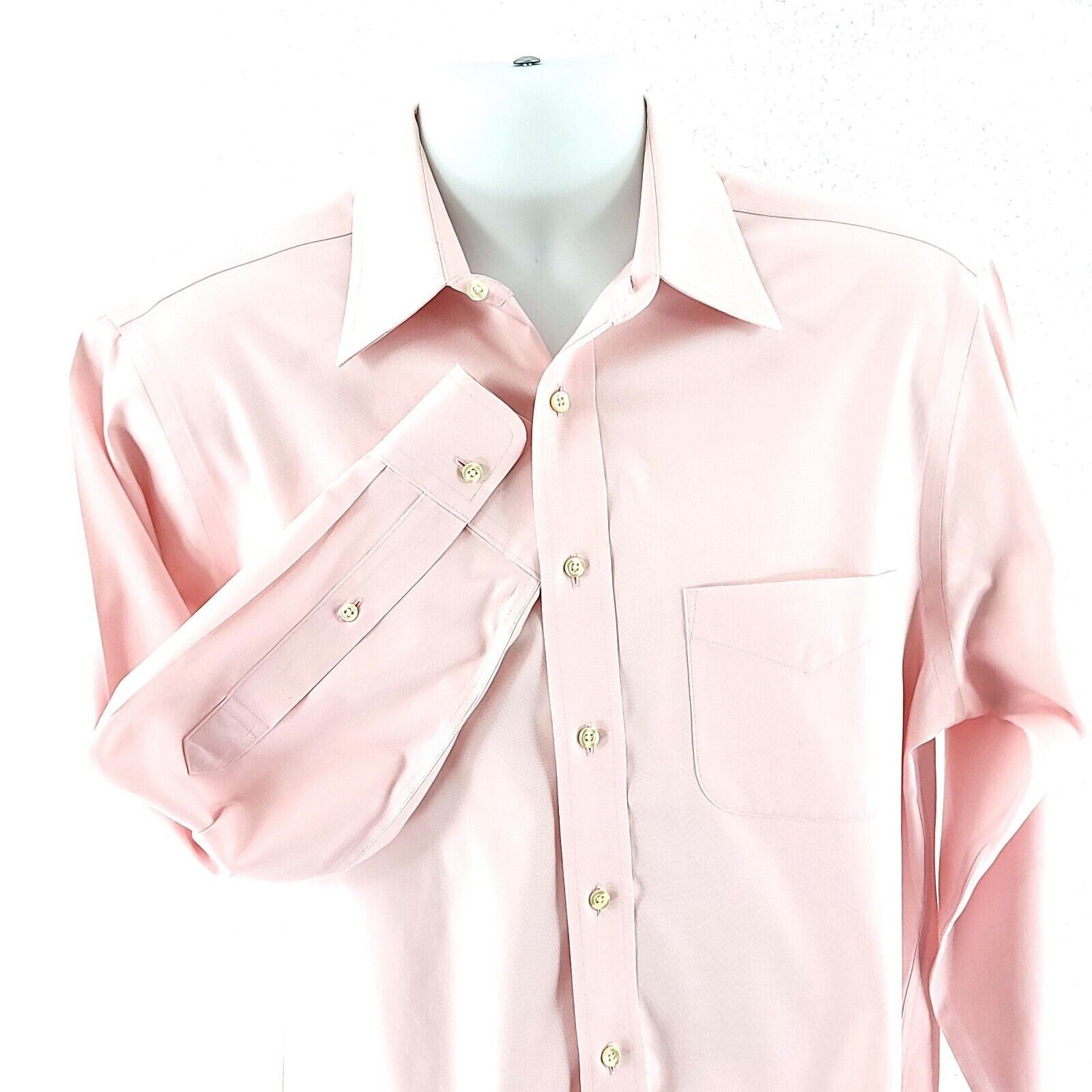 Jos. A. Bank Jos A Bank Traveler's Tailored Fit Pink 15.5-33 Pocket Colla Size US M / EU 48-50 / 2 - 1 Thumbnail