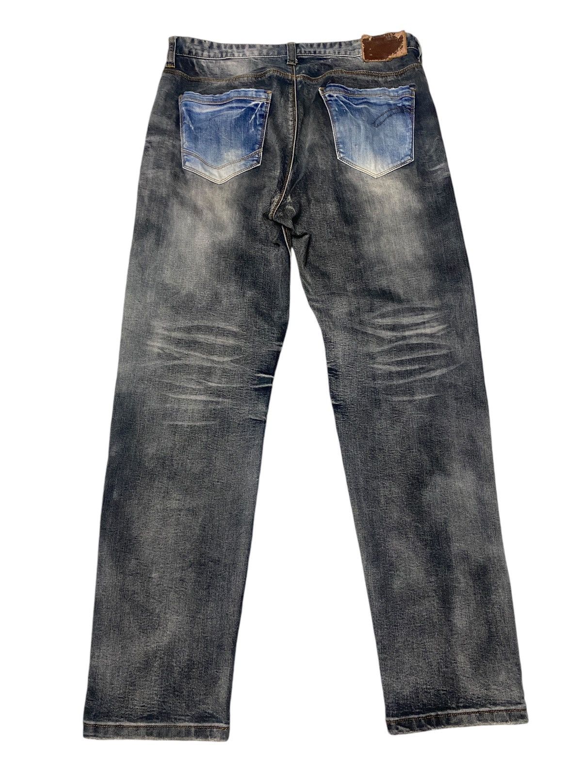 Hysteric Glamour 2000's Alex Rogan Patched Whiskered Washed Jeans Size US 35 - 6 Thumbnail