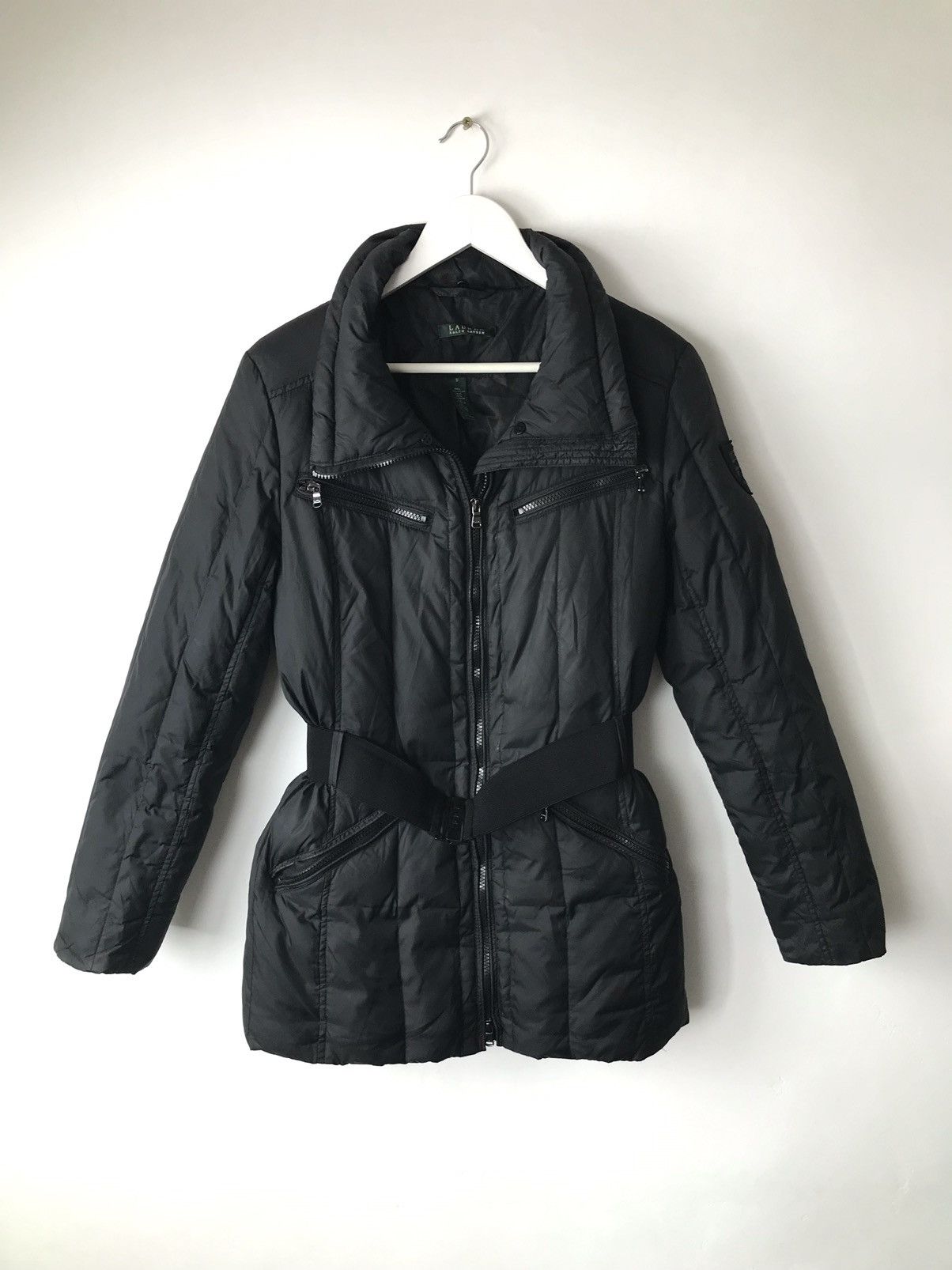 Polo Ralph Lauren Polo Ralph Lauren Black Belted Lux Basic Down Jacket Size S / US 4 / IT 40 - 3 Thumbnail