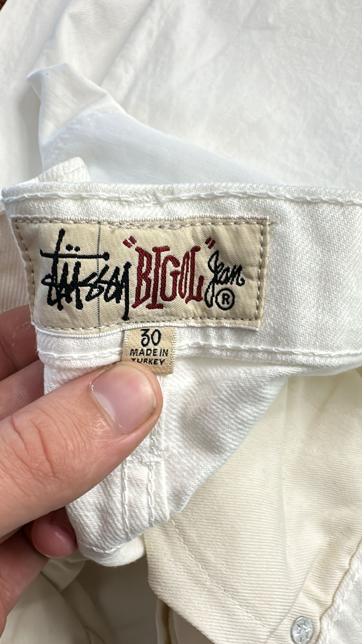 Stussy × Vintage Stüssy Big Ol Jean Size 30 White Size US 30 / EU 46 - 8 Thumbnail