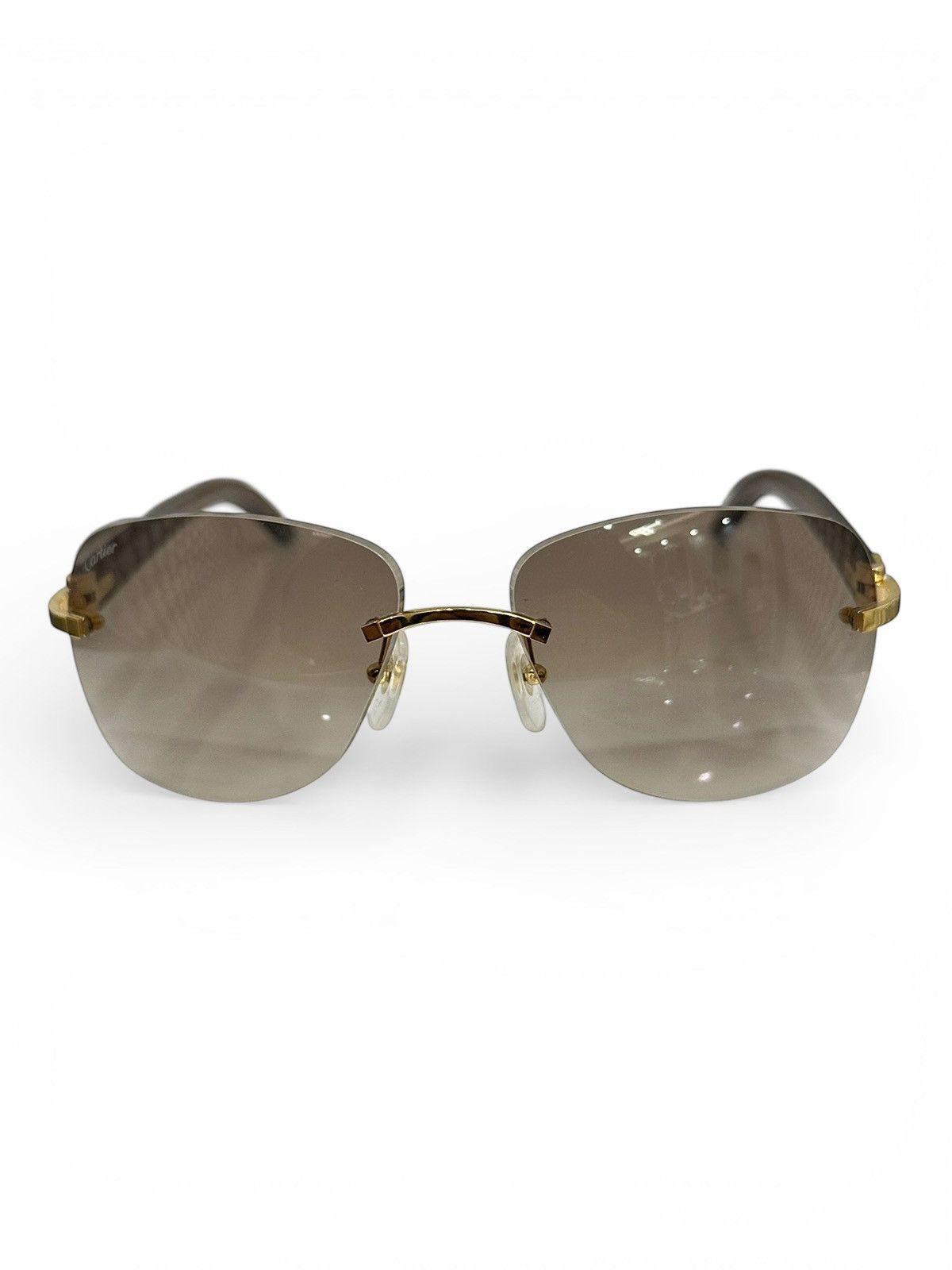 Cartier Cartier Brown Wood Frames *Custom Lenses* Size ONE SIZE - 3 Thumbnail
