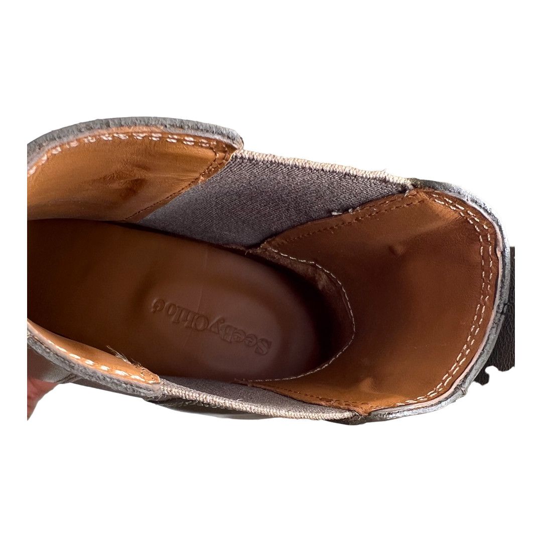 See by Chloe See by Chloe Mallory Lug Sole Leather Chelsea Boots Size US 8 / IT 38 - 8 Thumbnail
