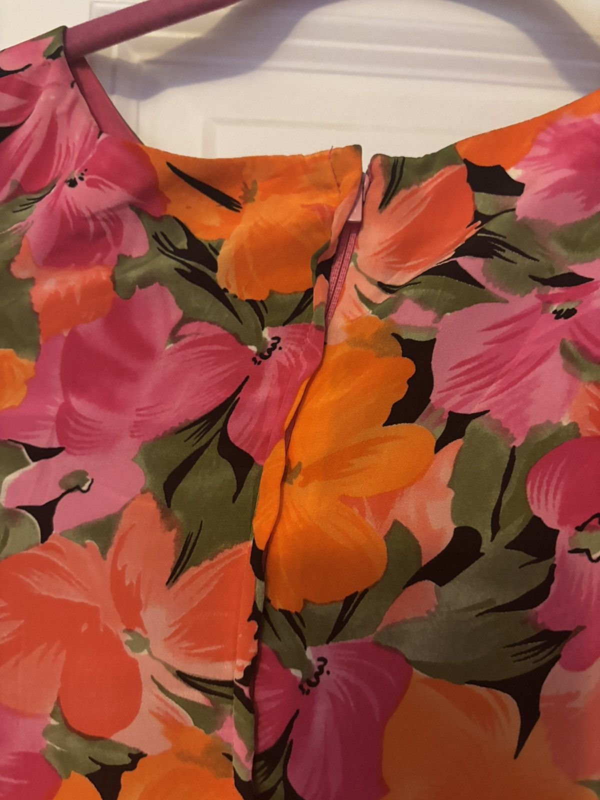 Vintage Vintage Silk Midi Floral Vibrant Dress Like New Large Size L / US 10 / IT 46 - 5 Thumbnail