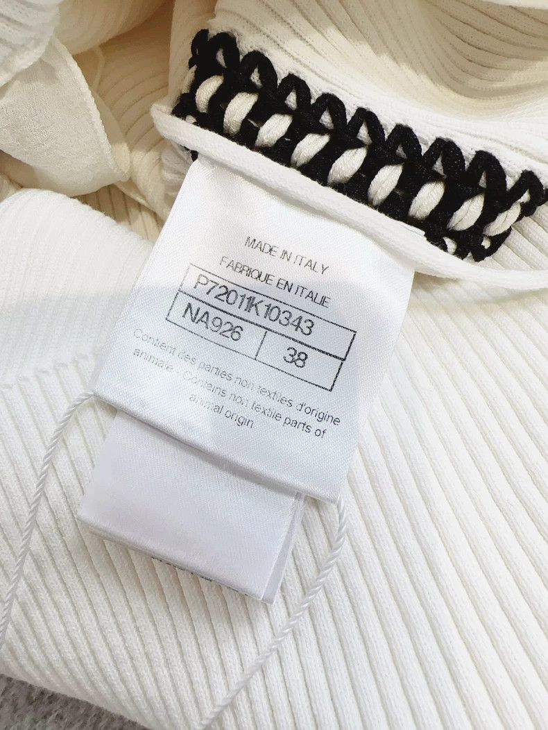 Chanel Chanel 22C early spring popular white pit stripe black edg Size XS / US 0-2 / IT 36-38 - 7 Thumbnail