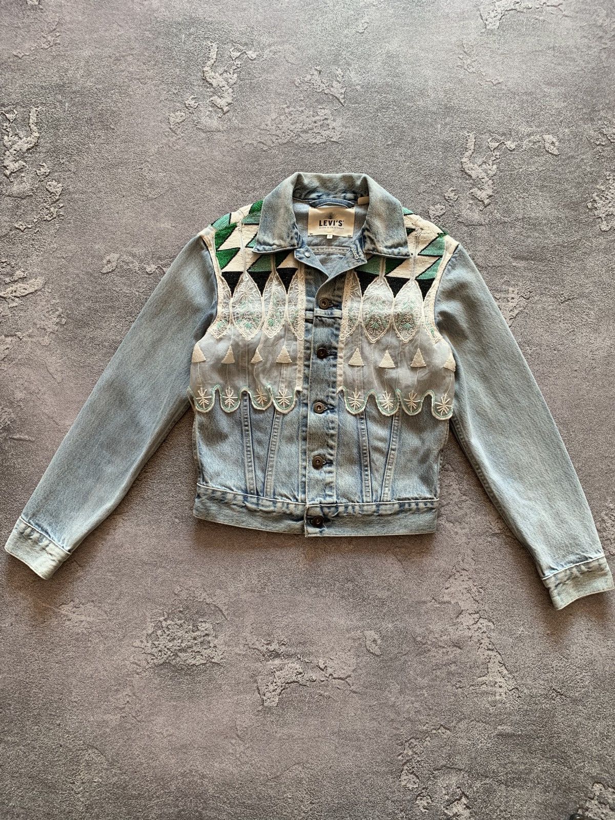 Levi's Made & Crafted Levi's Made&Crafted Trucker Hand Beaded Jacket Lace Size0/XS Size XS / US 0-2 / IT 36-38 - 1 Thumbnail
