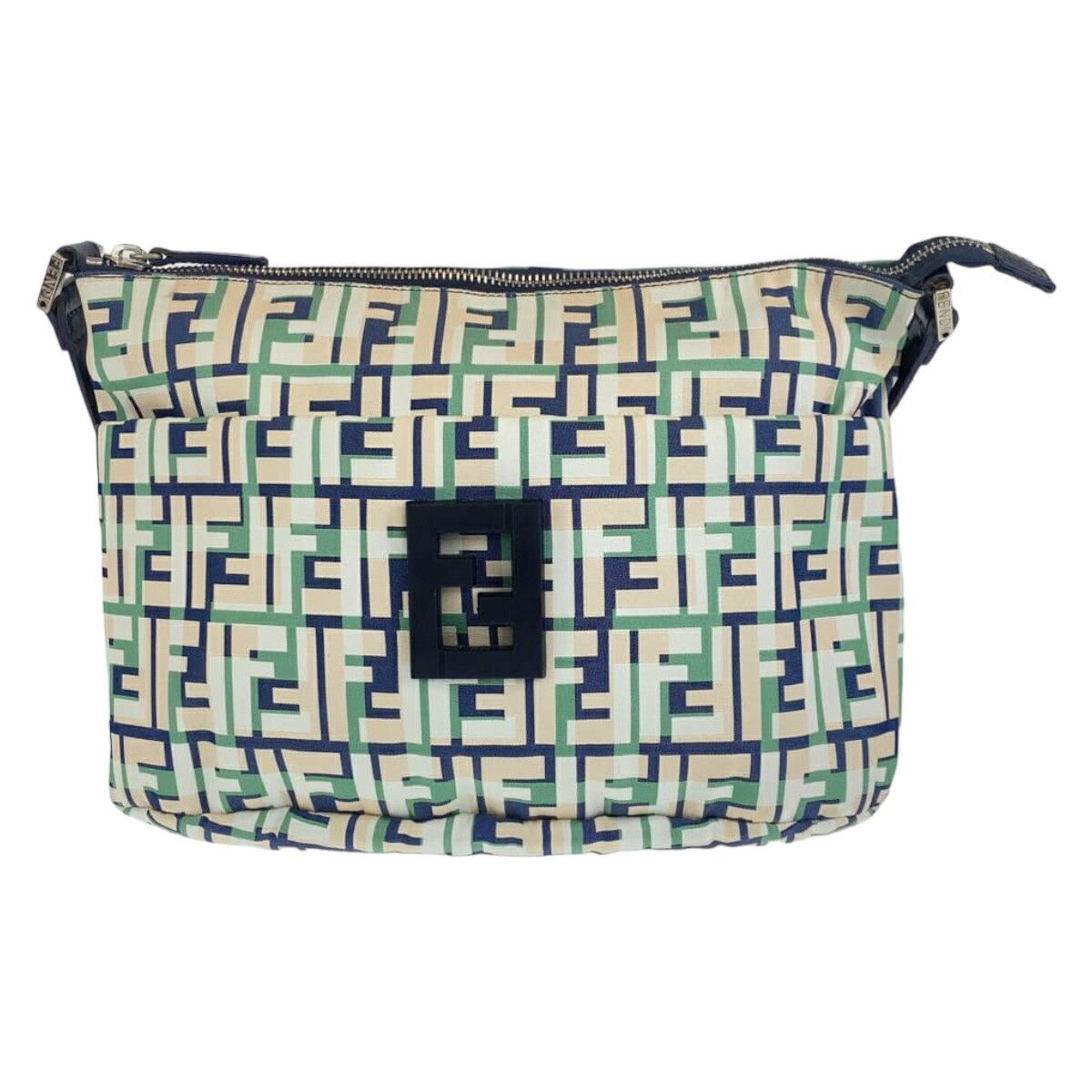 Fendi Fendi Canvas Ff Logo 2Way Shoulder Bag/messenger Bag Canvas Crossbody Bag Ff in Green, Women's