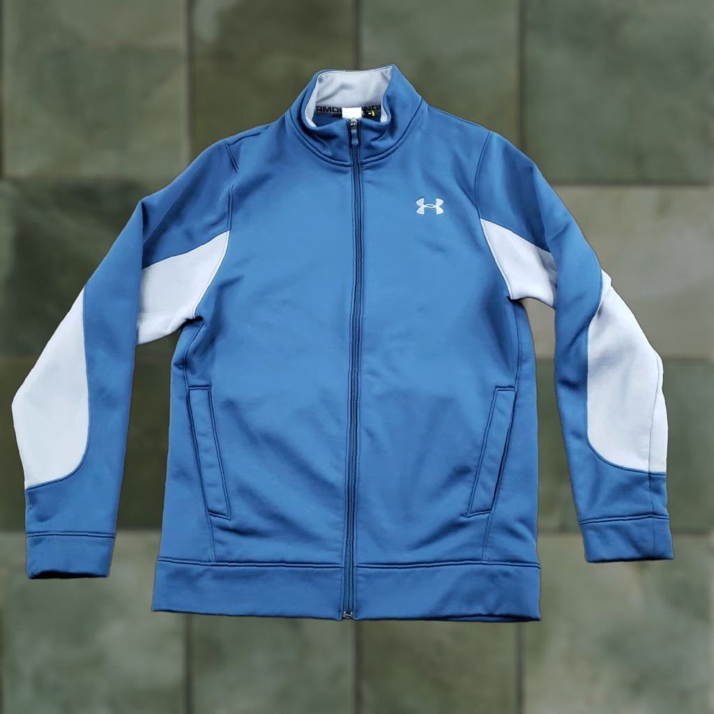 Under Armour Under Armour Jacket Mens Small Blue Gray Full Zip Fleece Lined Athletic Training Size US S / EU 44-46 / 1 - 1 Thumbnail