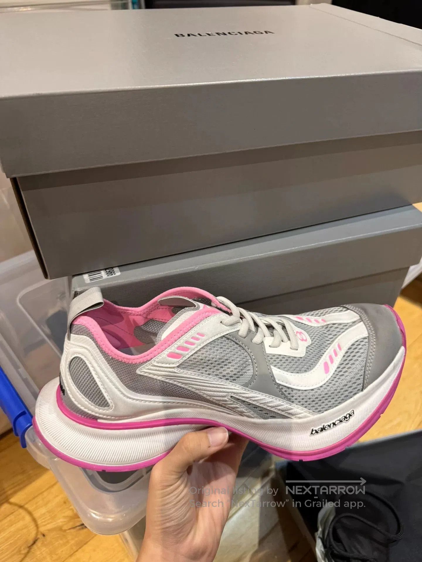 Balenciaga Balenciaga Circuit Grey Pink Sneaker. Size US 8 / EU 41 - 3 Thumbnail