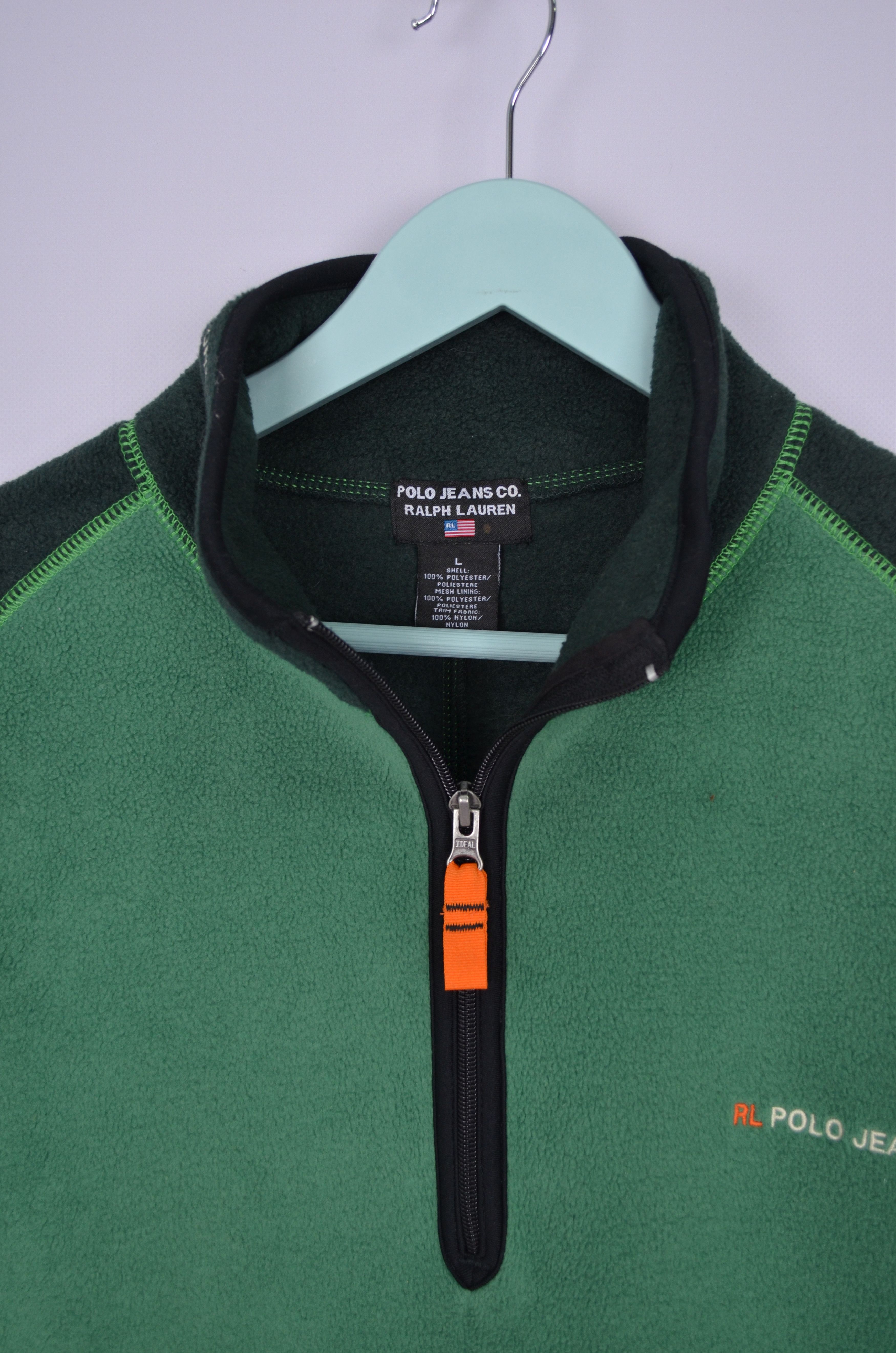 Designer × Polo Ralph Lauren × Vintage Vintage 1990'S Polo Ralph Lauren Polo Jeans 1/4 Zip Fleece L Size US XL / EU 56 / 4 - 6 Thumbnail