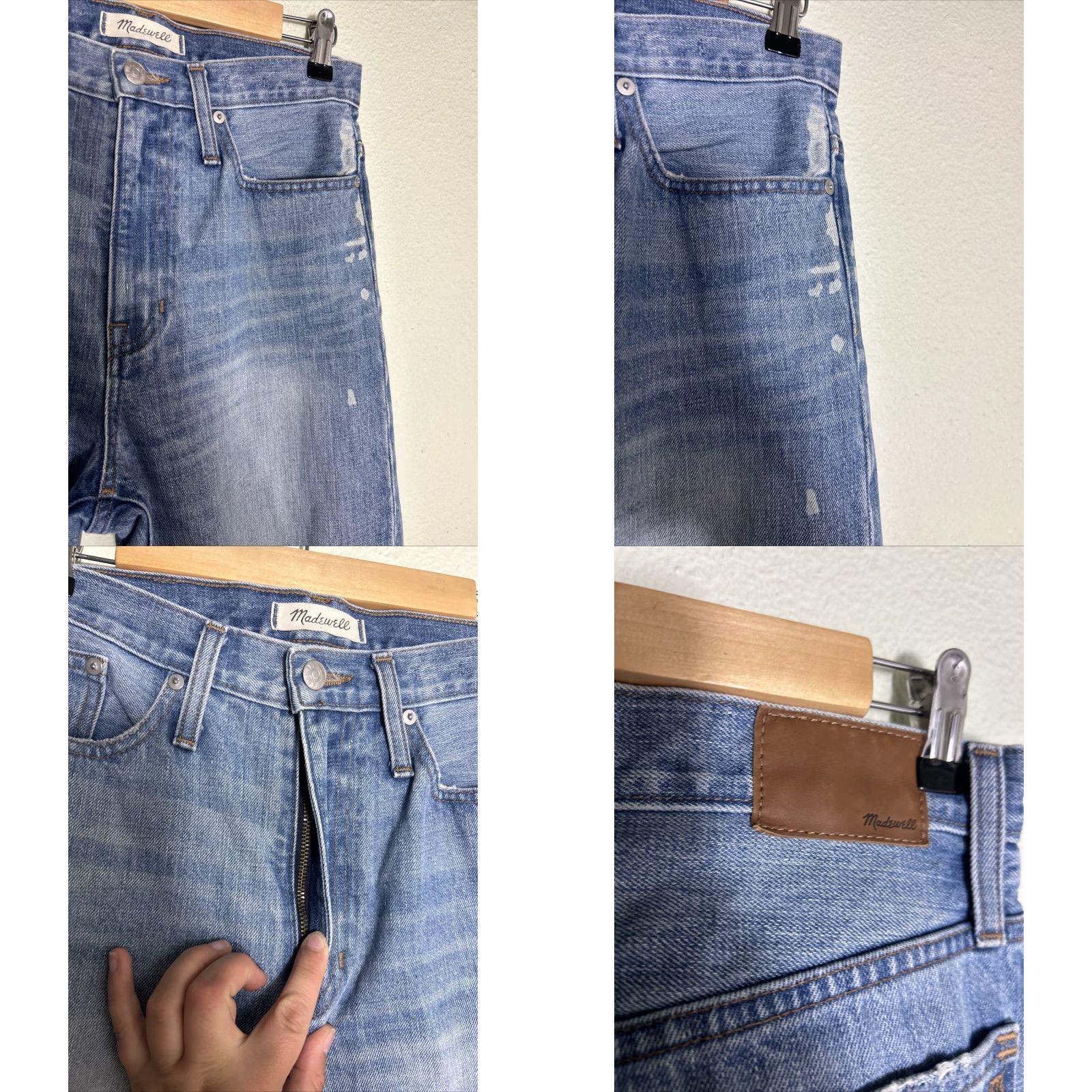 Madewell VINTAGEMadewell The Dadjean Jeans, Jeans, 30x27, Bleach Edition, Blue, 26, K9155, Regular, Women, Denim, Relaxed, The Dad jean—Madewell Brand, Size 26 Size 26" / US 2 / IT 38 - 8 Thumbnail
