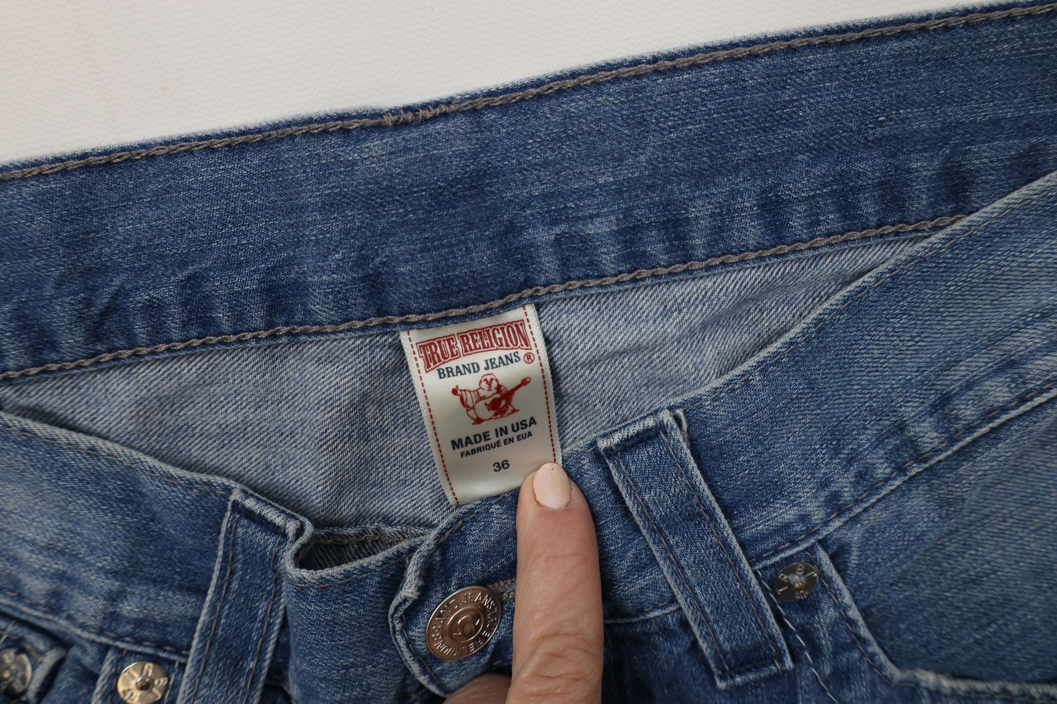 True Religion Vintage True Religion Stitch Straight Wide Leg Jeans USA Size US 36 / EU 52 - 9 Thumbnail