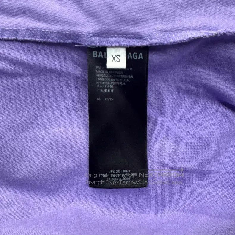 Balenciaga Balenciaga Ripped Distressed Logo Hoodie Lilac Size US XS / EU 42 / 0 - 5 Thumbnail