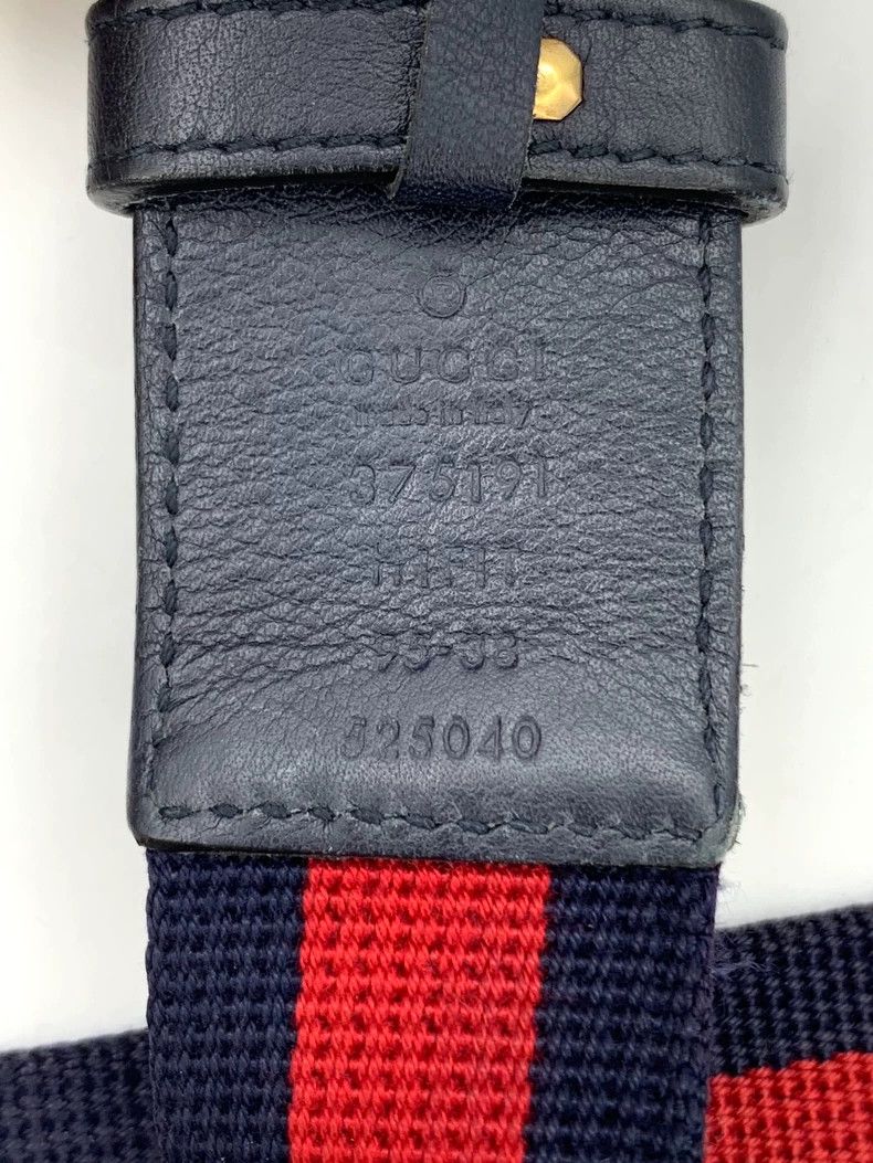 Gucci Gucci Gold anchor canvas leather belt 2502-Nextarrow Size ONE SIZE - 6 Thumbnail