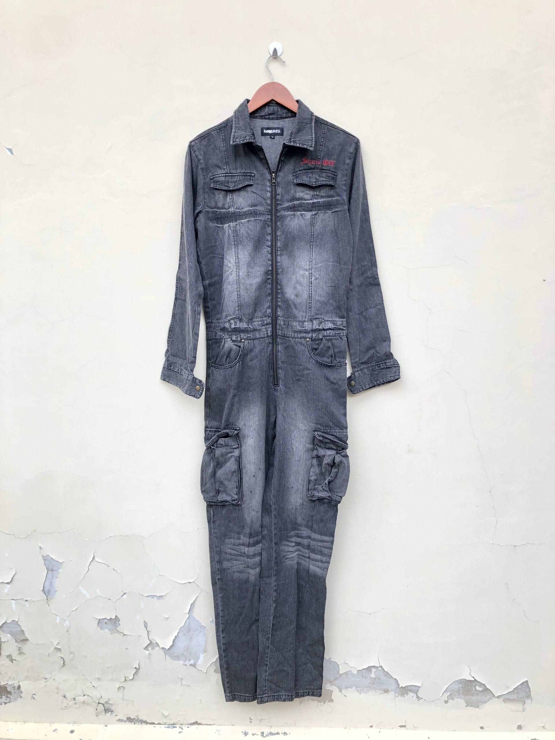 If Six Was Nine Lowbox Overalls Fading Jeans Size US 31 - 1 Thumbnail
