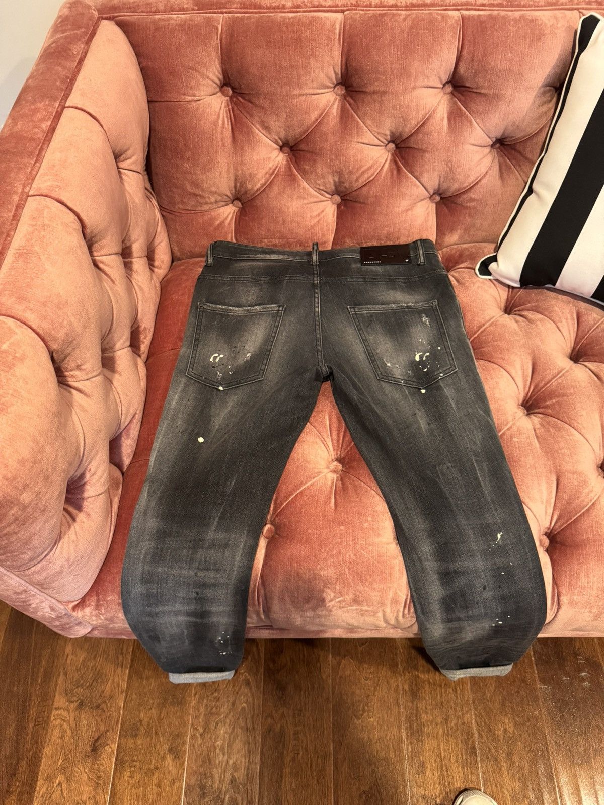 Dsquared2 dsquared2 black ripped slim jeans Size US 30 / EU 46 - 7 Thumbnail