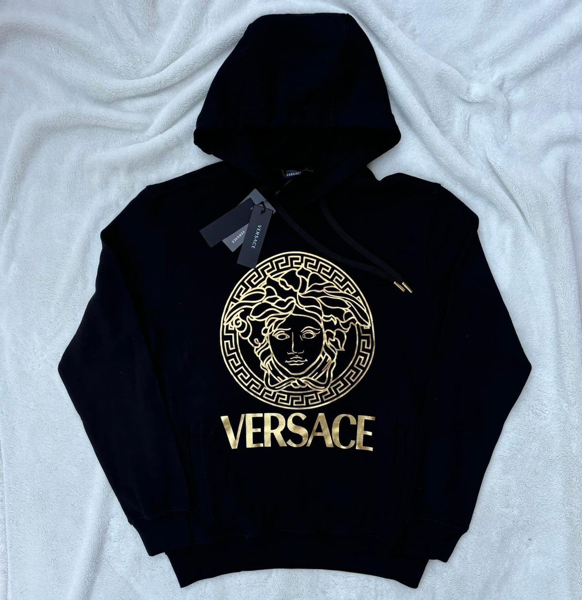 Versace Versace Black/Gold Classic Medusa Hoodie Size US XL / EU 56 / 4 - 1 Thumbnail