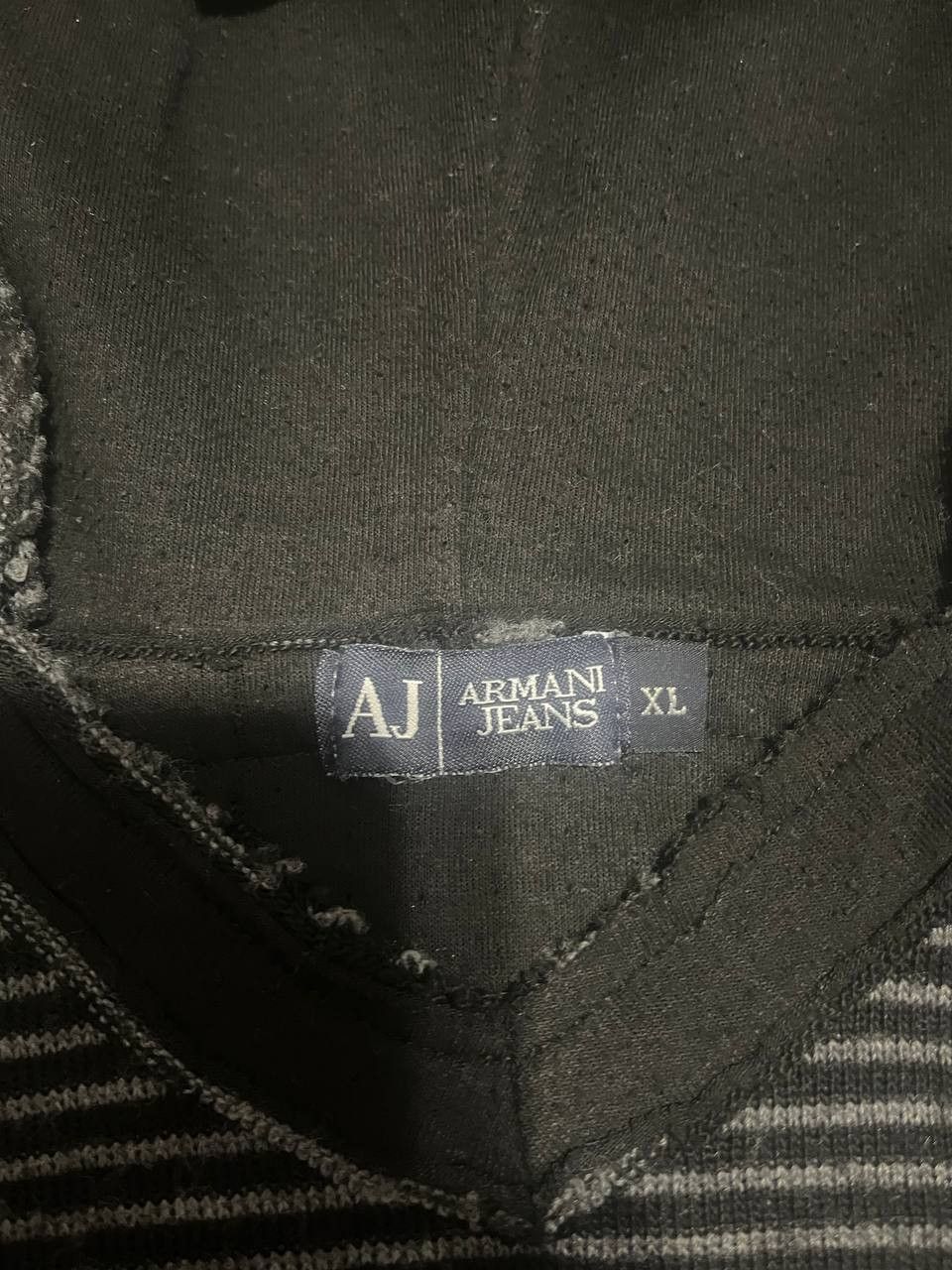 Armani armani jeans hoodie xl big logo grey striped Size US M / EU 48-50 / 2 - 4 Thumbnail