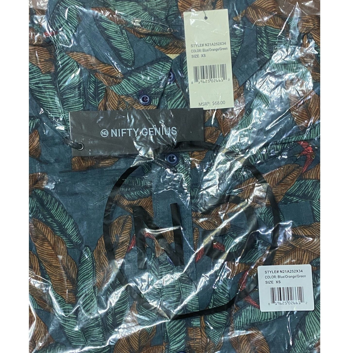Other Nifty Genius Truman Button Collar Leaf Print Size US XS / EU 42 / 0 - 6 Thumbnail