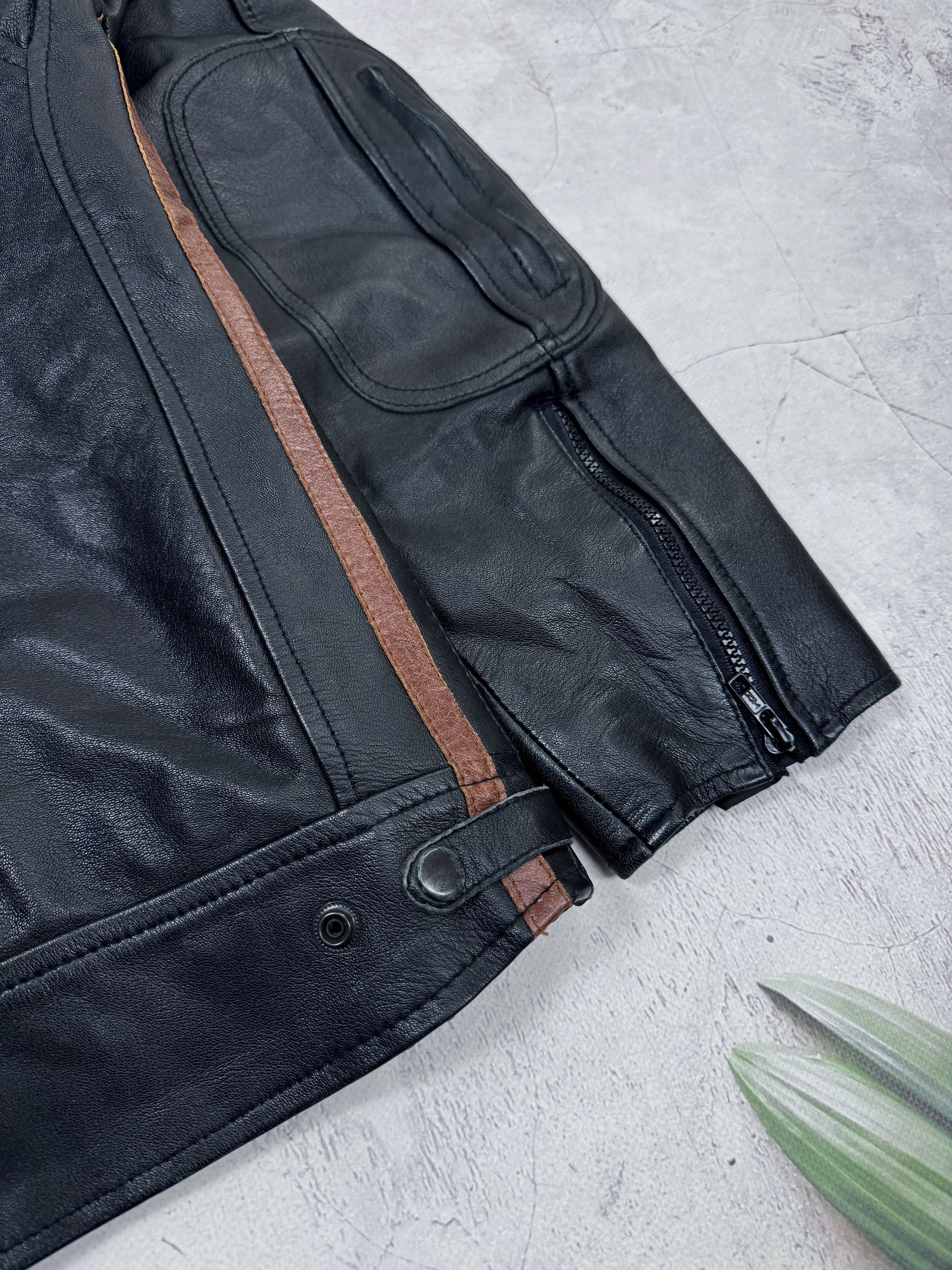 Other Vintage Racing Speed Leather Motorcycle Jacket Brogniez Size US M / EU 48-50 / 2 - 23 Thumbnail